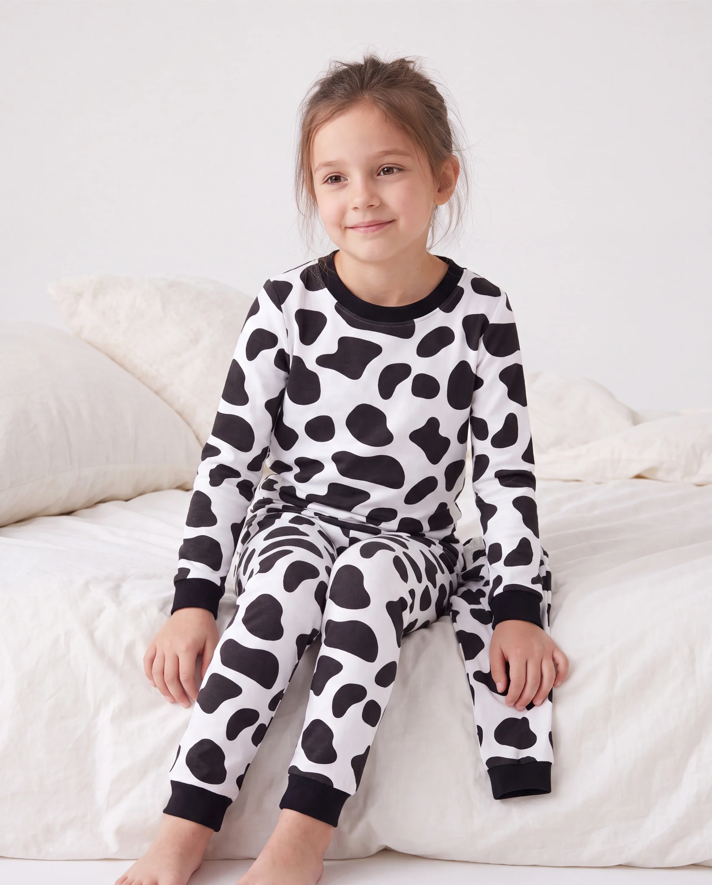 Christmas / Halloween Pajamas 2-piece Pajama Set With Childlike Print for Toddler / Kids ( Snug-Fitting ) Black - Image 3