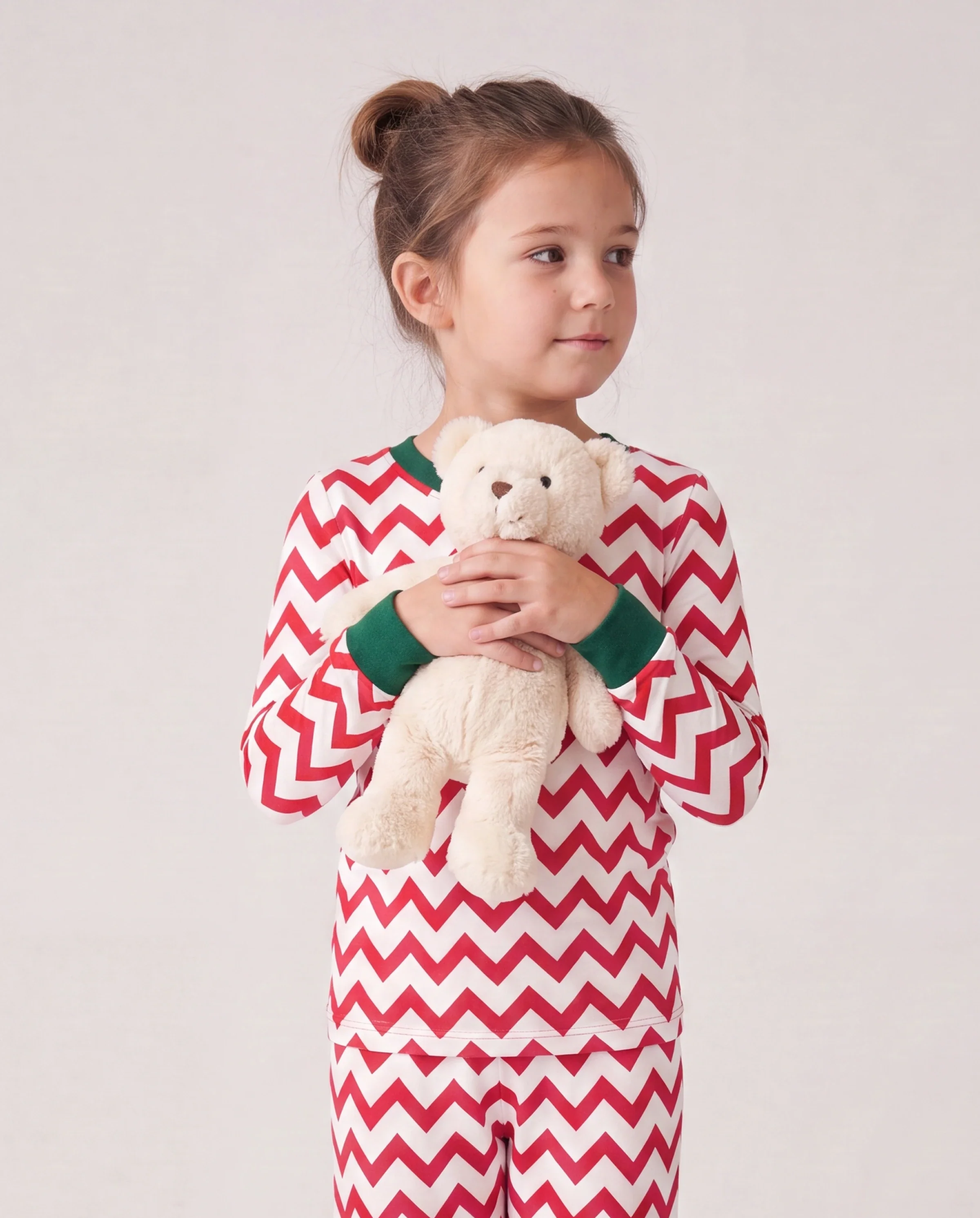 Christmas / Halloween Pajamas 2-piece Pajama Set With Childlike Print for Toddler / Kids ( Snug-Fitting ) Color block - Image 3