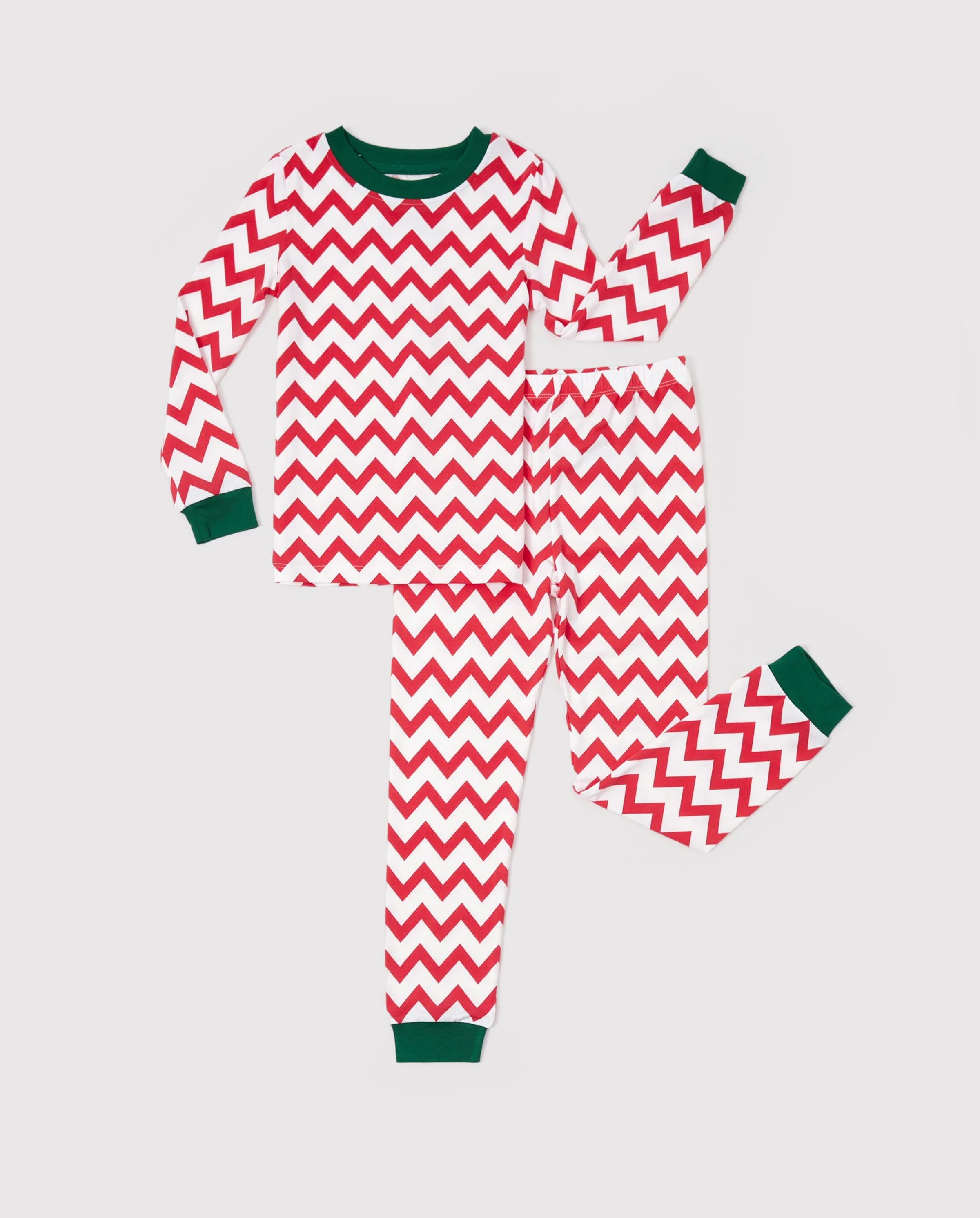 Christmas / Halloween Pajamas 2-piece Pajama Set With Childlike Print for Toddler / Kids ( Snug-Fitting ) Color block - Image 6
