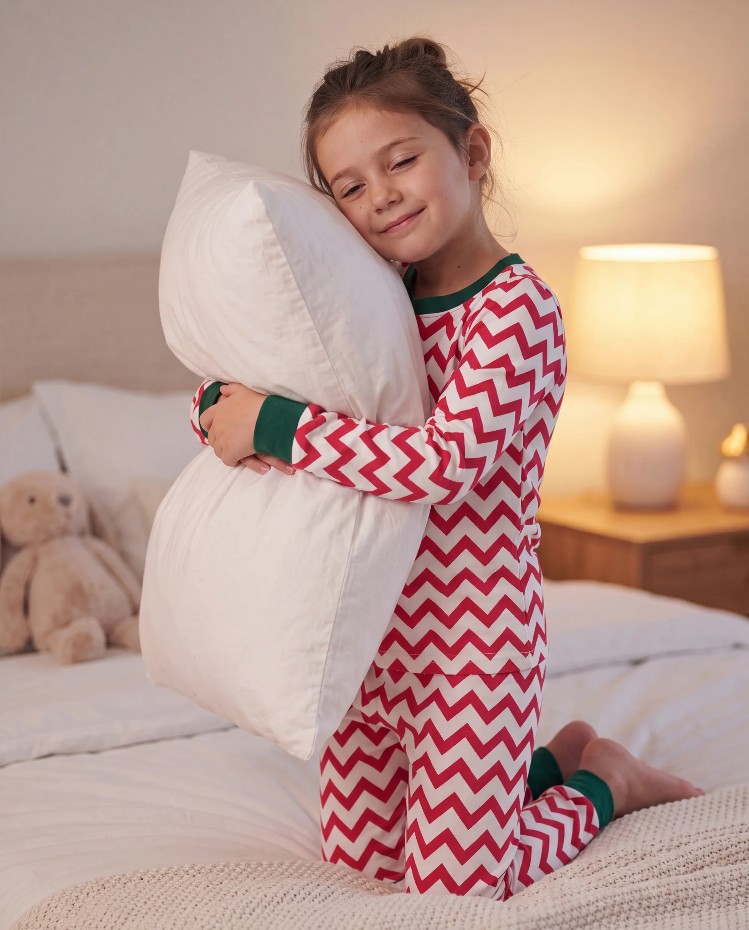 Christmas / Halloween Pajamas 2-piece Pajama Set With Childlike Print for Toddler / Kids ( Snug-Fitting ) Color block - Image 7