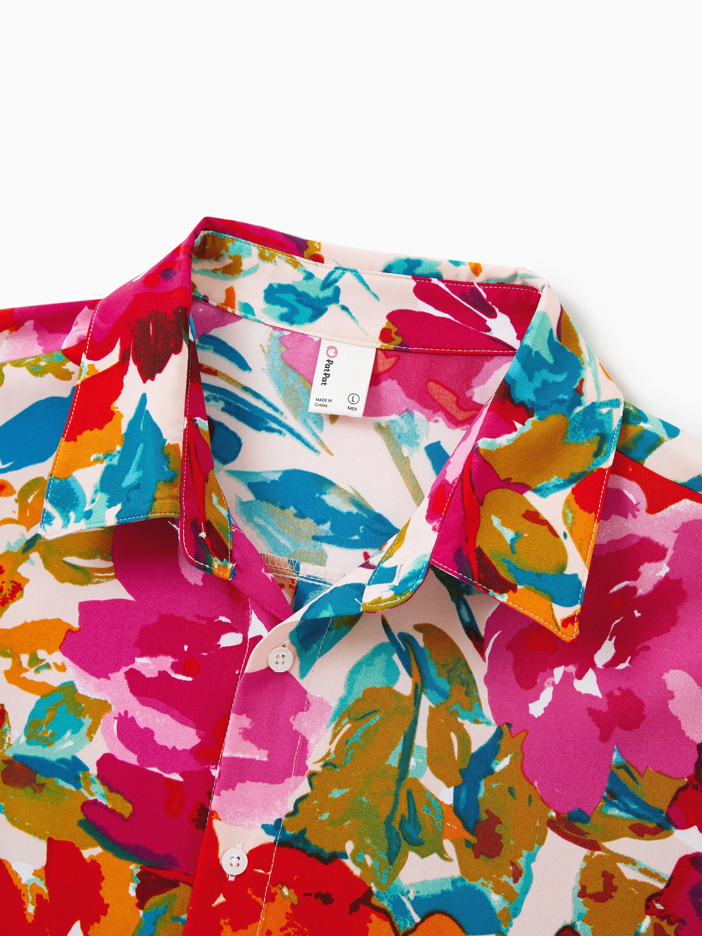 Daddy & Son Colorful Outfits Shirt Sets Summer Vacation Clothe for Beach, Photoshoots, Travel Hot Pink - Image 8