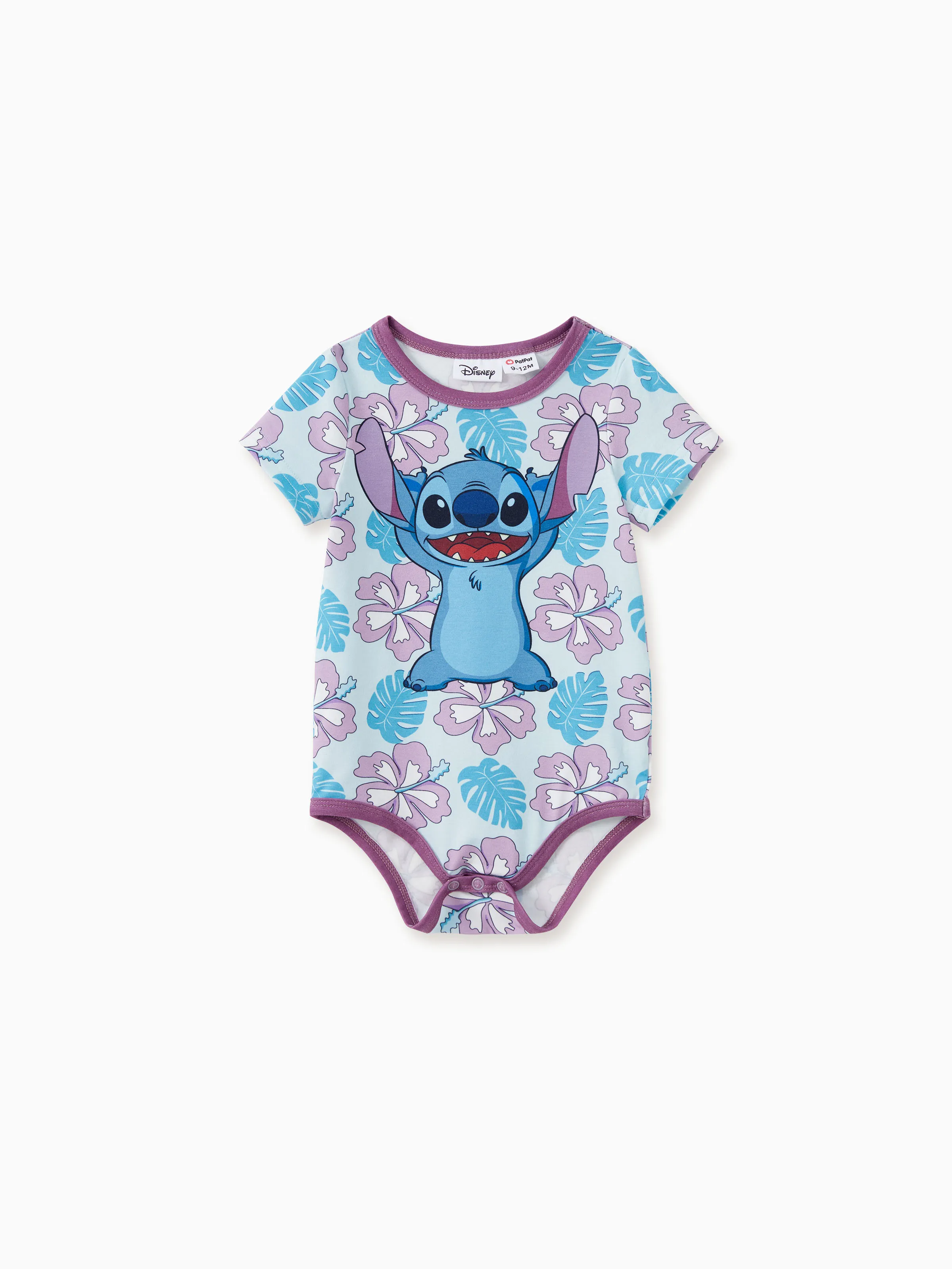 Disney Stitch Daddy and Me Family Matching Naia™ Stitch and Hawaii Style Floral Print Sleeveless Dress/Onesie／Shirt Multi-color - Image 12