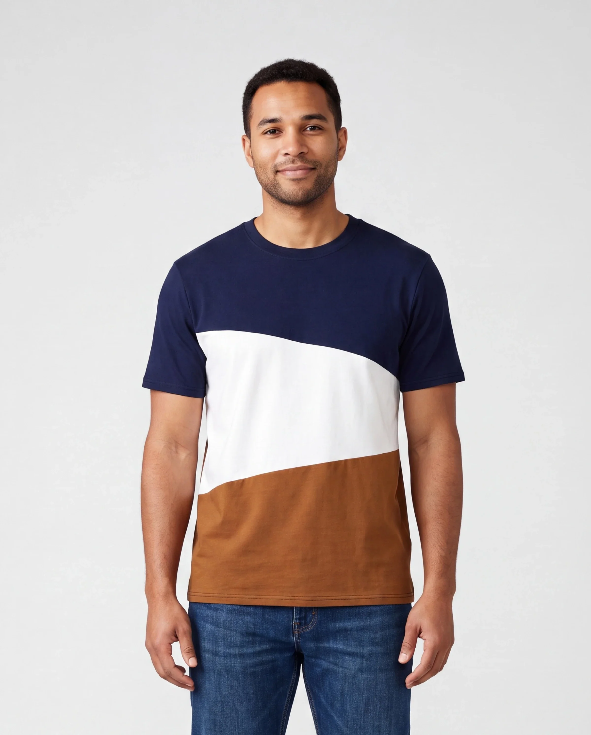 Daddy and Me Family Matching Casual Dress or T-Shirt, Solid Color, Fabric Stitching royalblue - Image 2