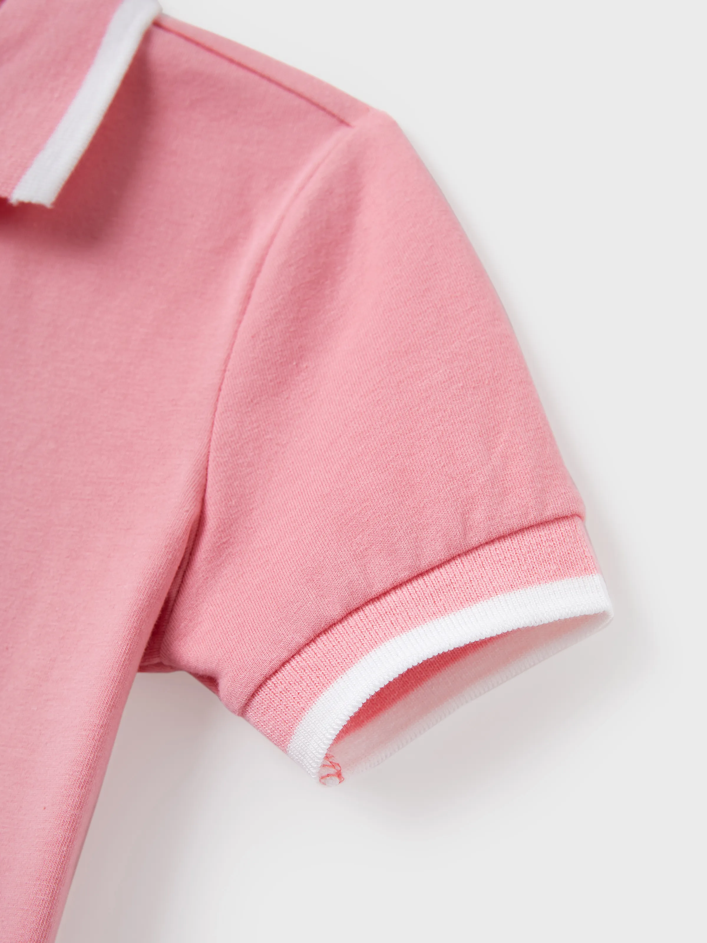 Daddy and Me Family Matching Outfits Set Solid Color Short-sleeve Polo Collar Shirt or Flower Print Hollow out Dress Pink - Image 11
