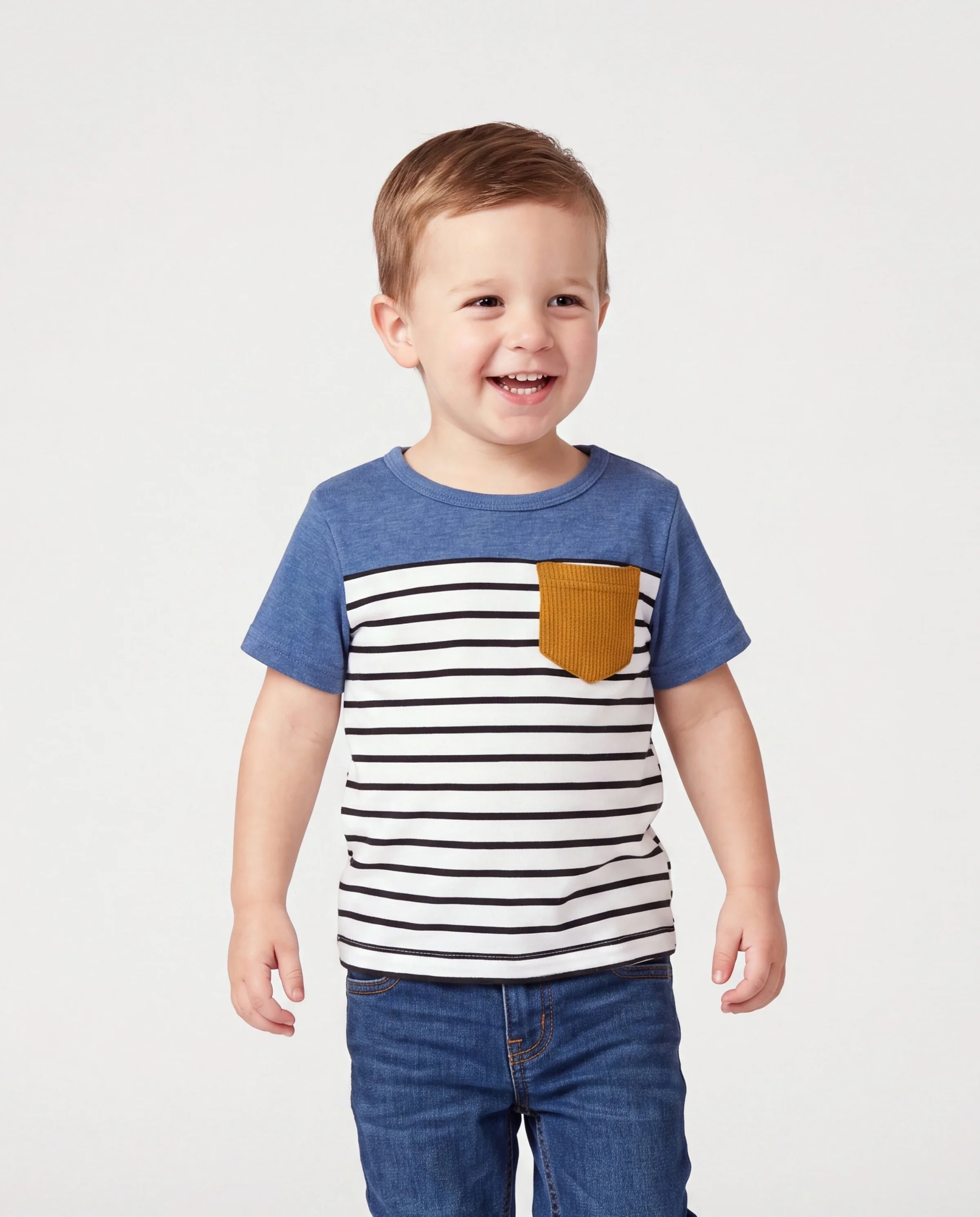 Daddy and Me Family Matching Soft Casual Outfit with Below Knee Dresses, Front Buttons, Belted Design Blue - Image 3