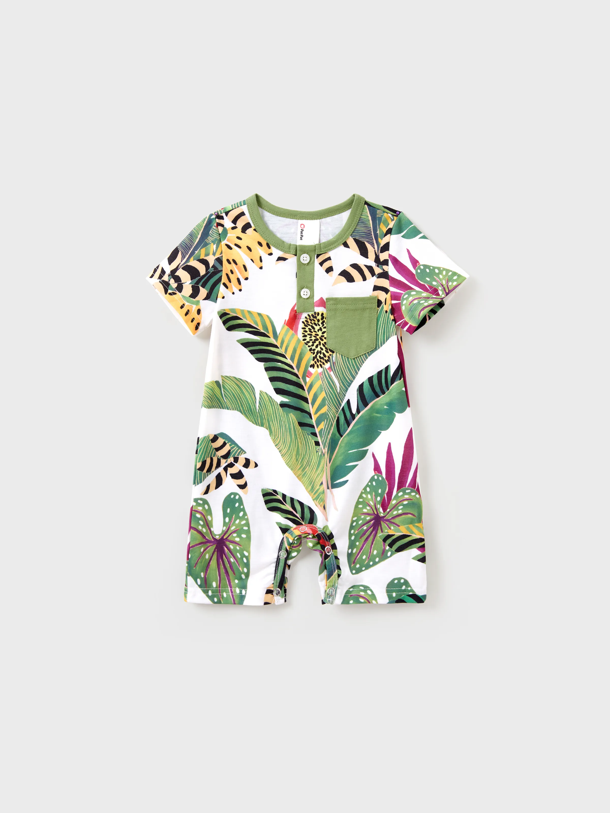 Daddy and Me Family Matching Tropical Floral Print Short-sleeve Top or Camisole Dress Set Multi-color - Image 13