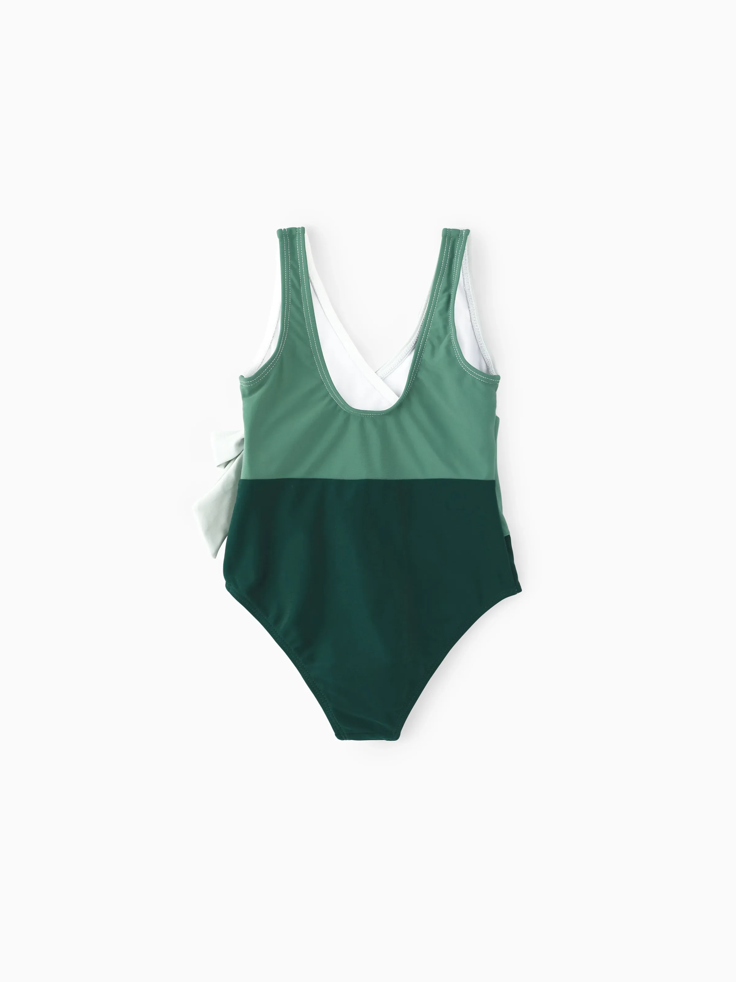 Daddy & Daughter Colorblock Swim Trunks or Wrap Side V-Neck Swimsuit MultiColour - Image 6