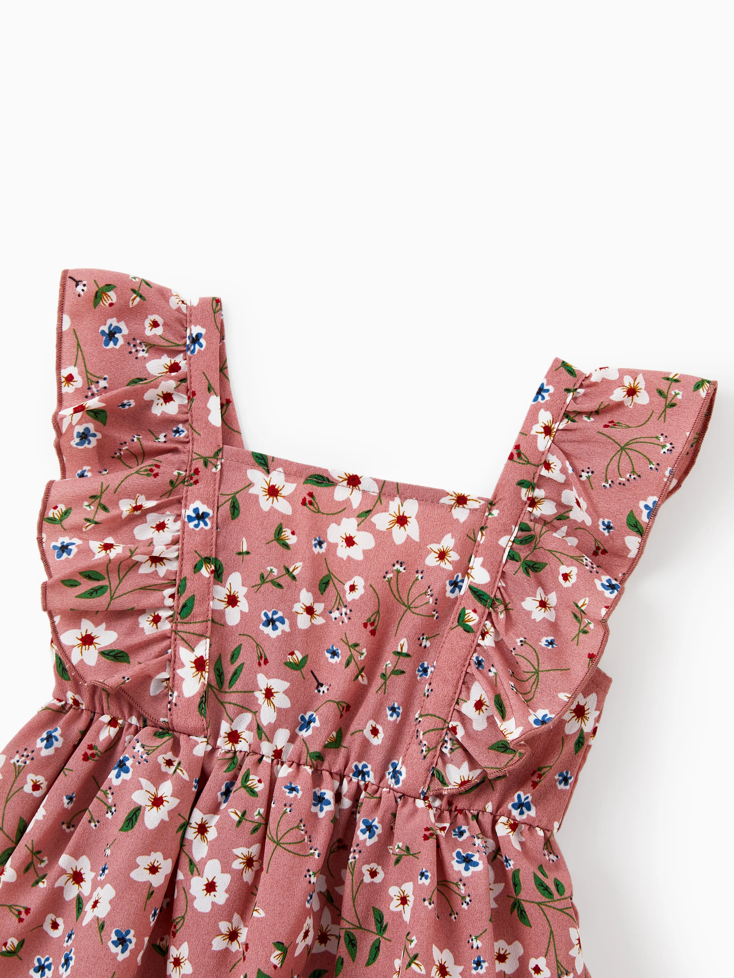 Daddy & Daughter Cotton T-Shirt & Dress Set Daddy / Mini Print Black Tee for Dad and boy, Floral Print splicing Dress for Mom, girl and Baby, Perfect for Summer Family Outings Black - Image 15