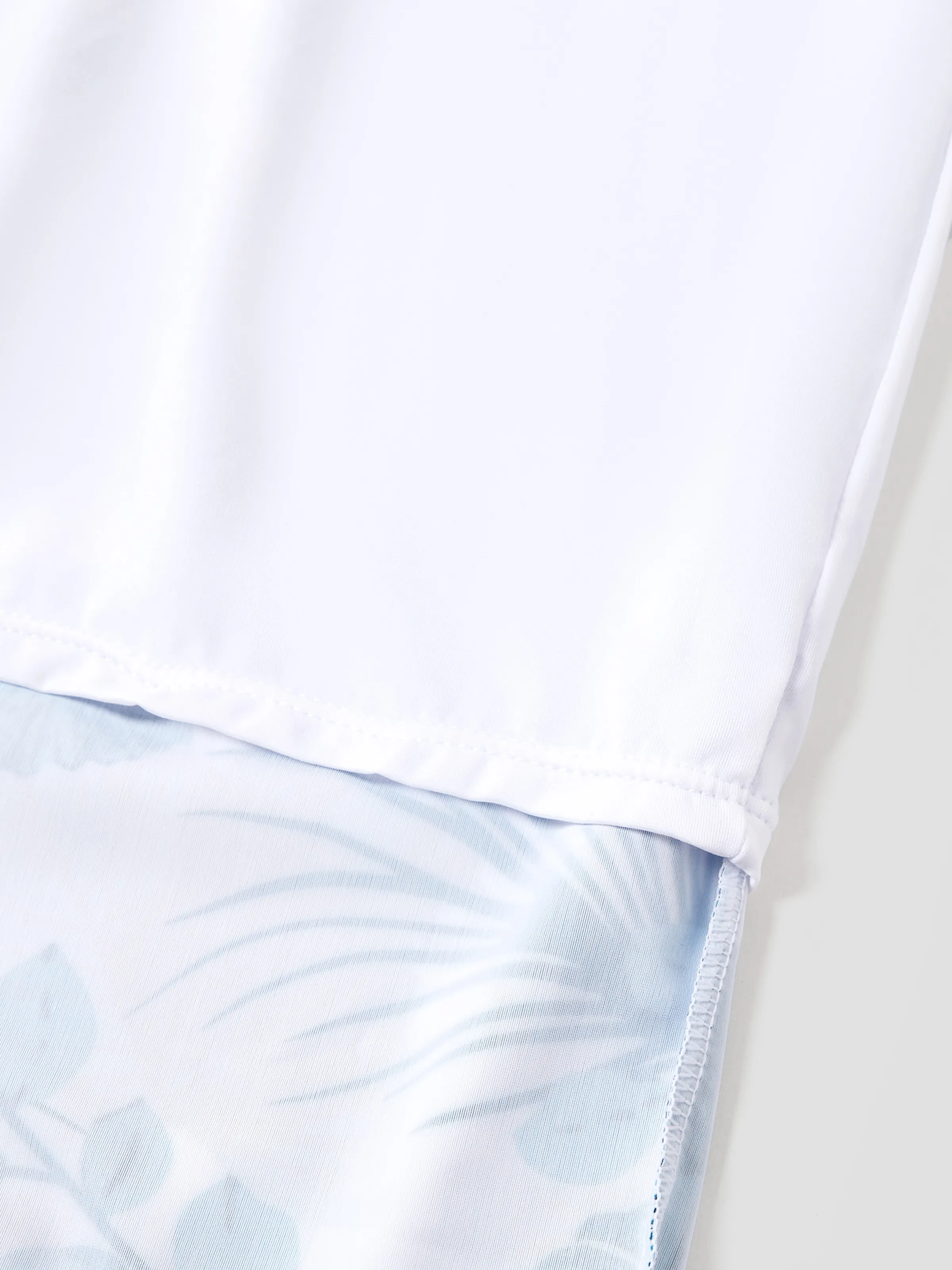 Daddy & Daughter Drawstring Swim Trunks or Cut Out Lace UP Back One-Piece Swimsuit BLUEWHITE - Image 6