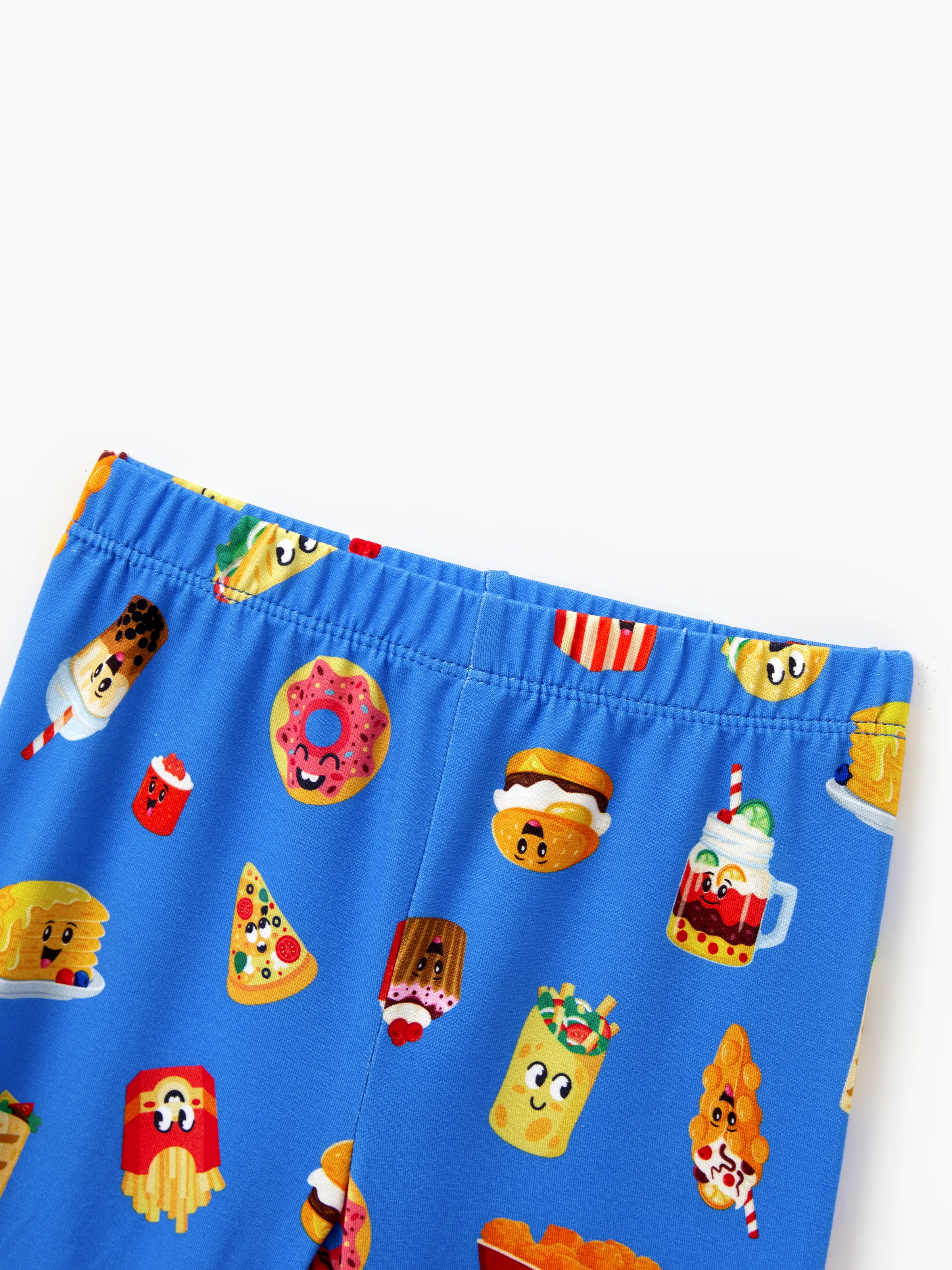 Daddy & Son Bamboo Pajamas Buttery Soft Bamboo PJs for Men Women Kids Toddler, Cute Burger & Fries Print Short Sleeve Sleepwear (Snug-Fitting for Children) Royal Blue - Image 17