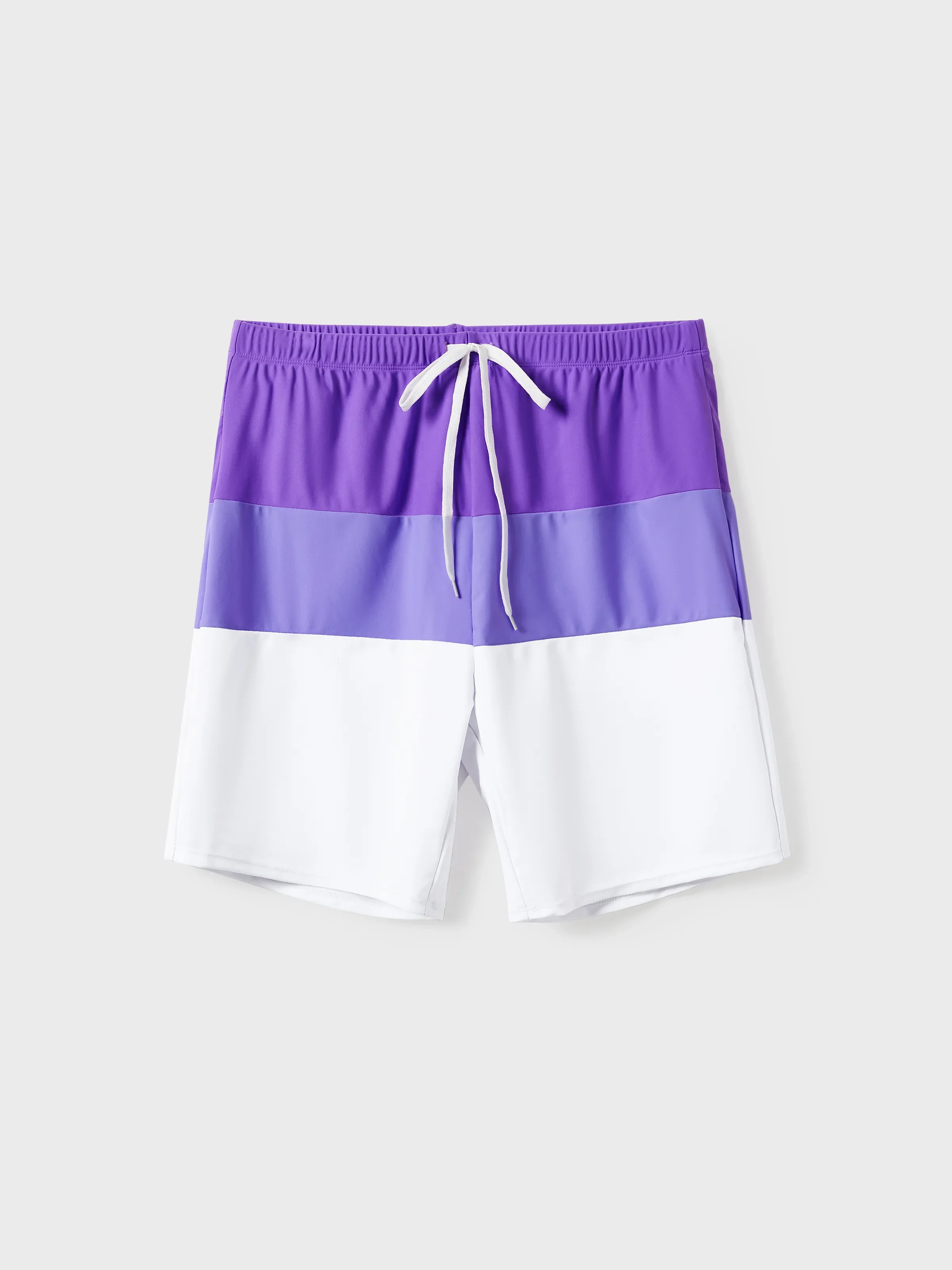 Daddy & Son Color-block Swim Trunks (Quick-Dry) ColorBlock - Image 3