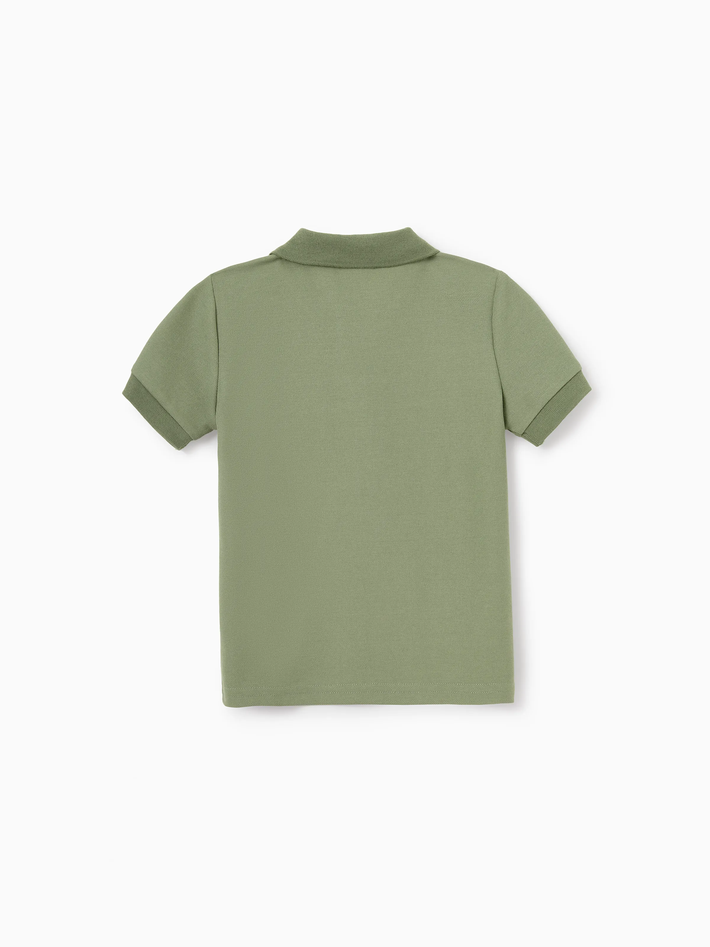 Daddy & Son Polo Collar Short-sleeve Shirt or V-neck Strappy Mesh Dress Green - Image 14