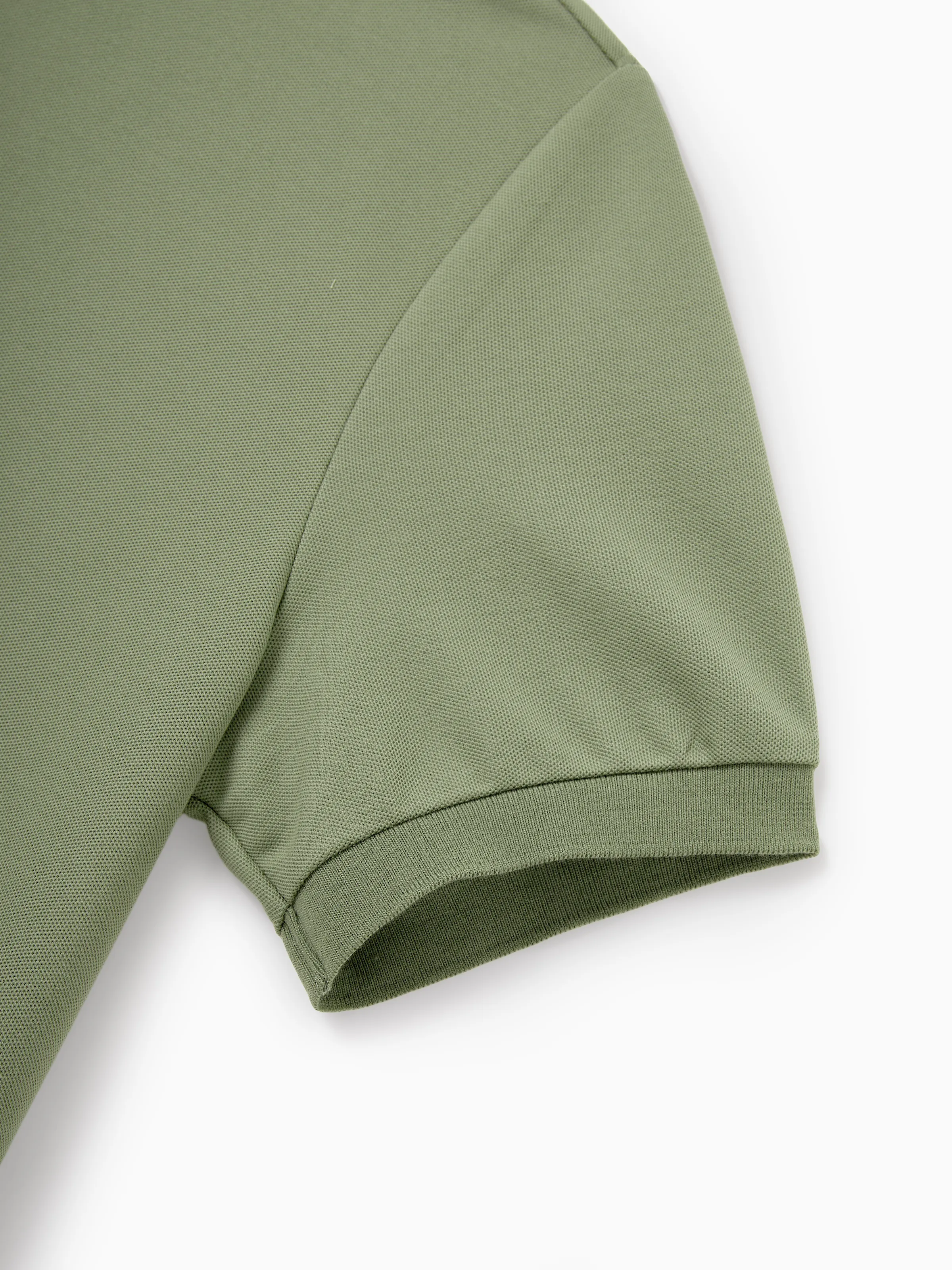 Daddy & Son Polo Collar Short-sleeve Shirt or V-neck Strappy Mesh Dress Green - Image 9