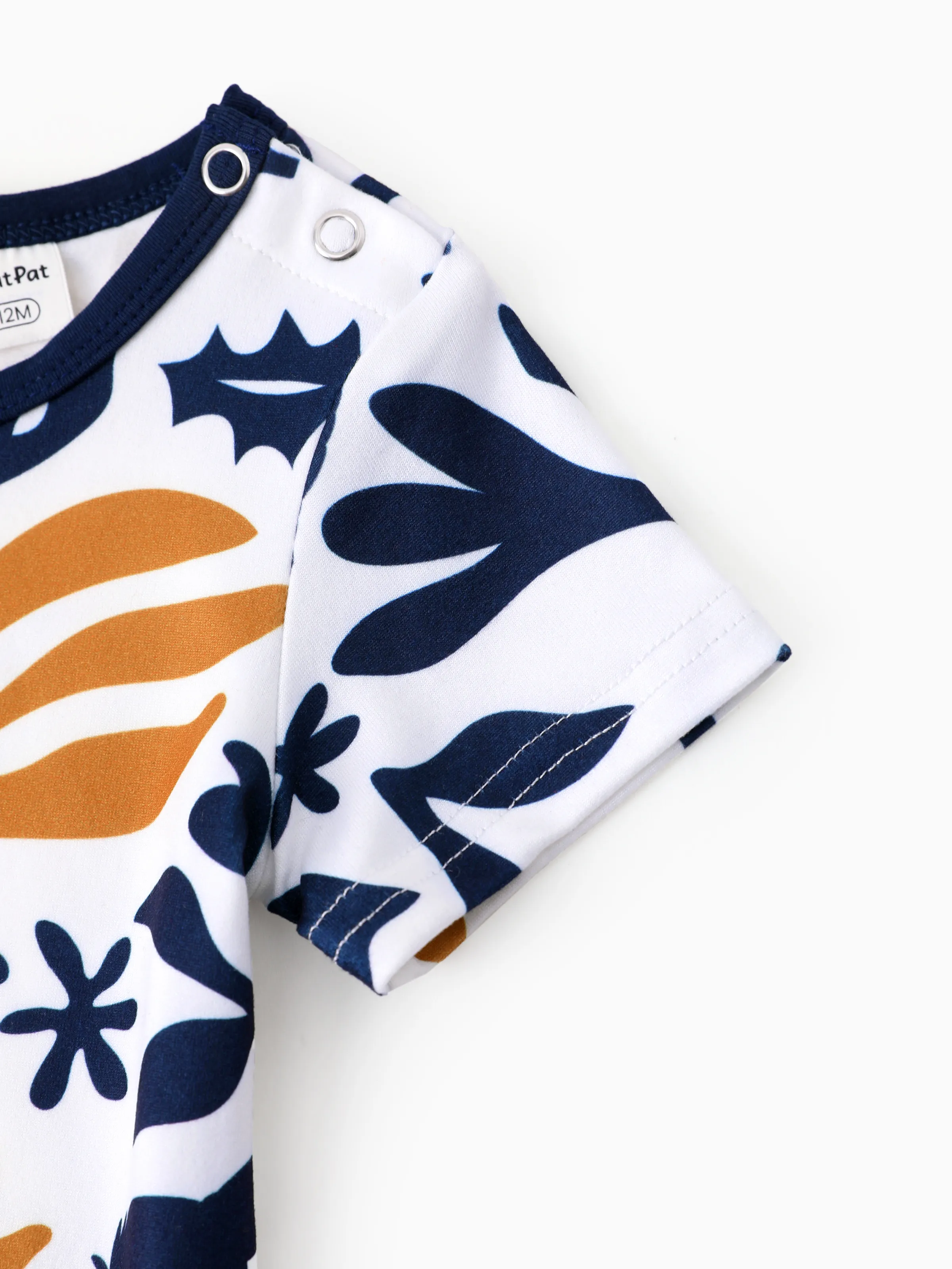 Disney Lion King Family Matching Simba Palm Leaf Pattern Colorblock Dress/Top/Romper Dark Blue - Image 16
