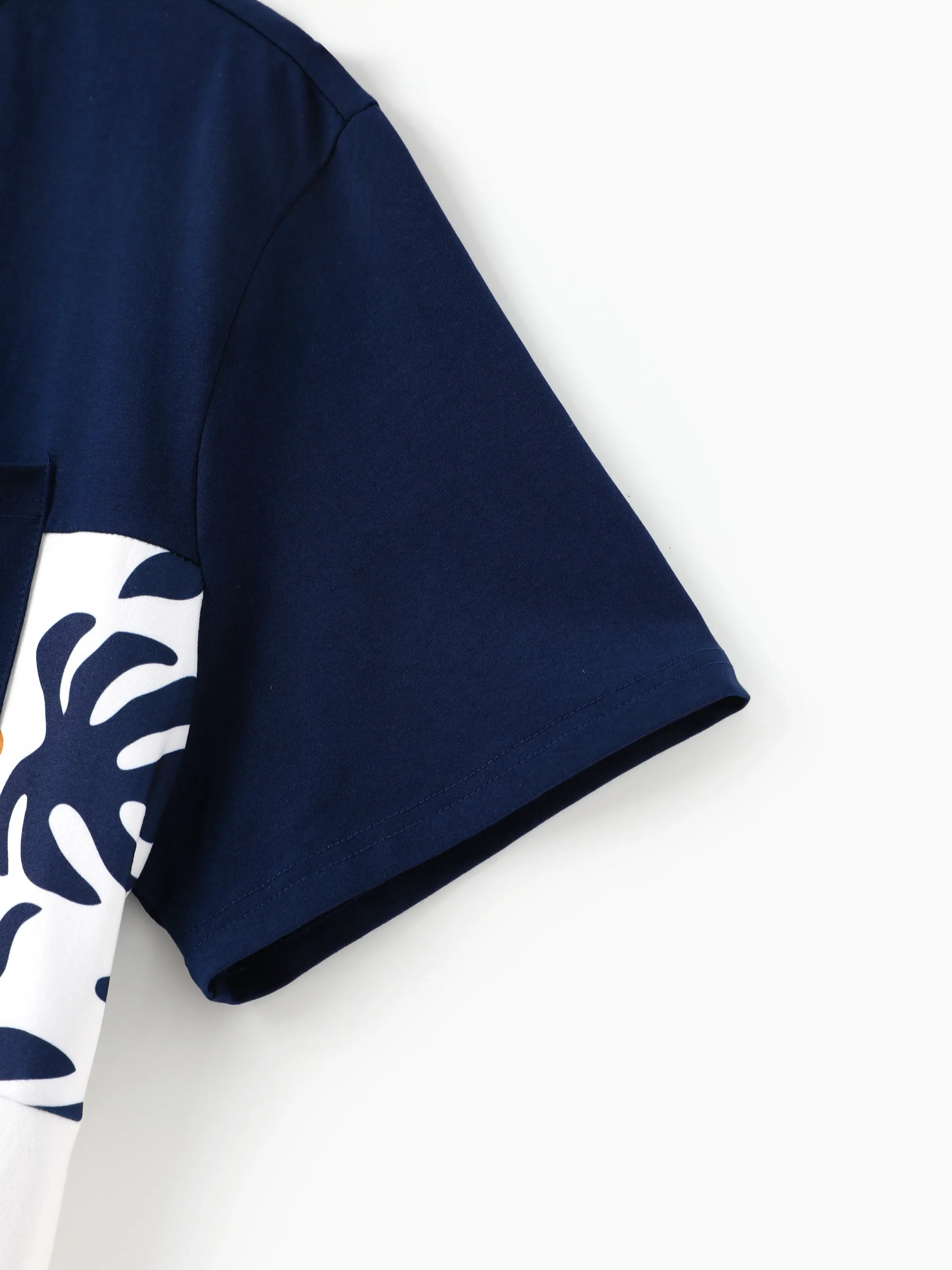Disney Lion King Family Matching Simba Palm Leaf Pattern Colorblock Dress/Top/Romper Dark Blue - Image 25