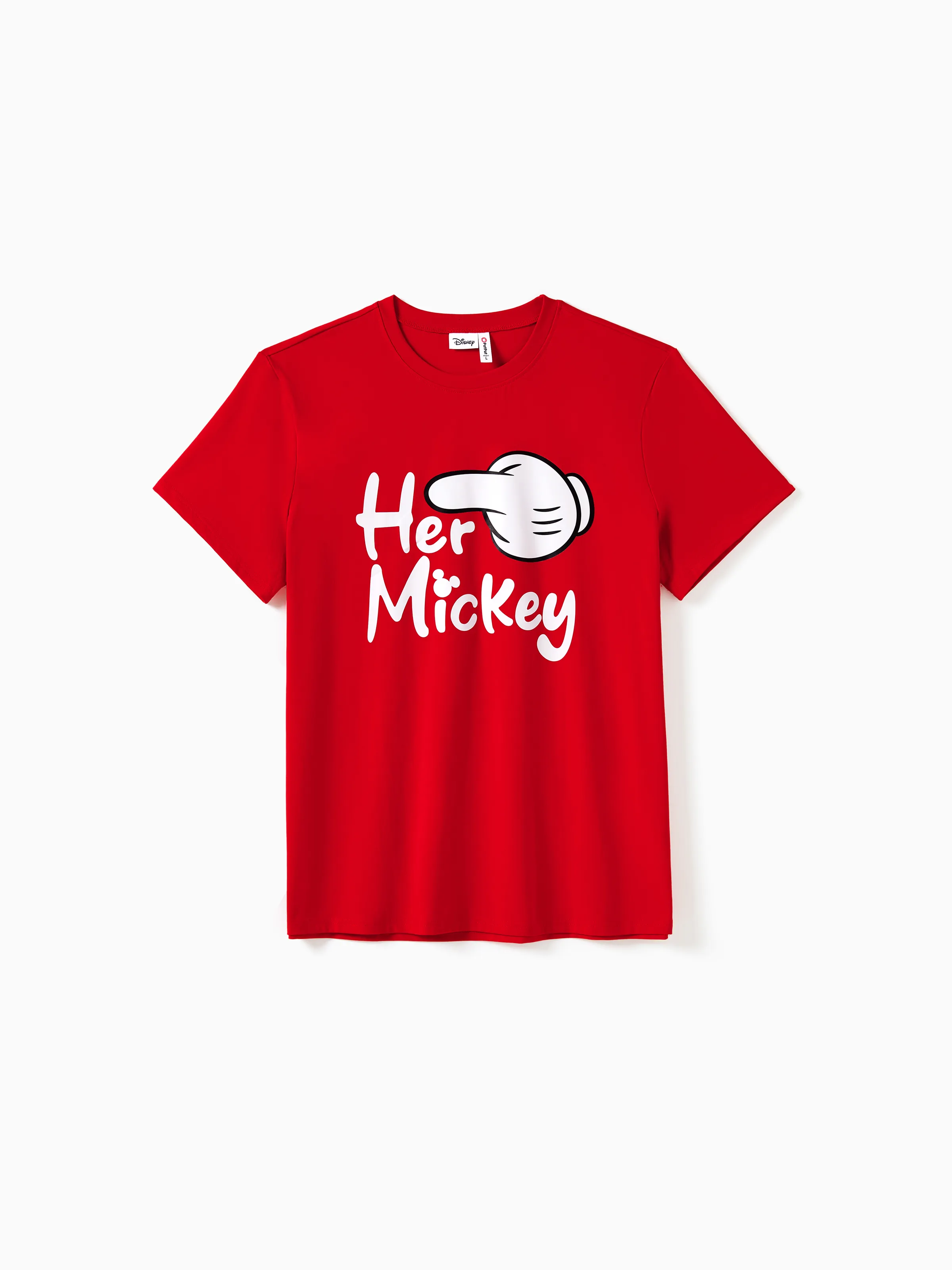 Disney Mickey and Friends Daddy & Son Funny Gesture Cotton T-shirt for Gift Red - Image 3