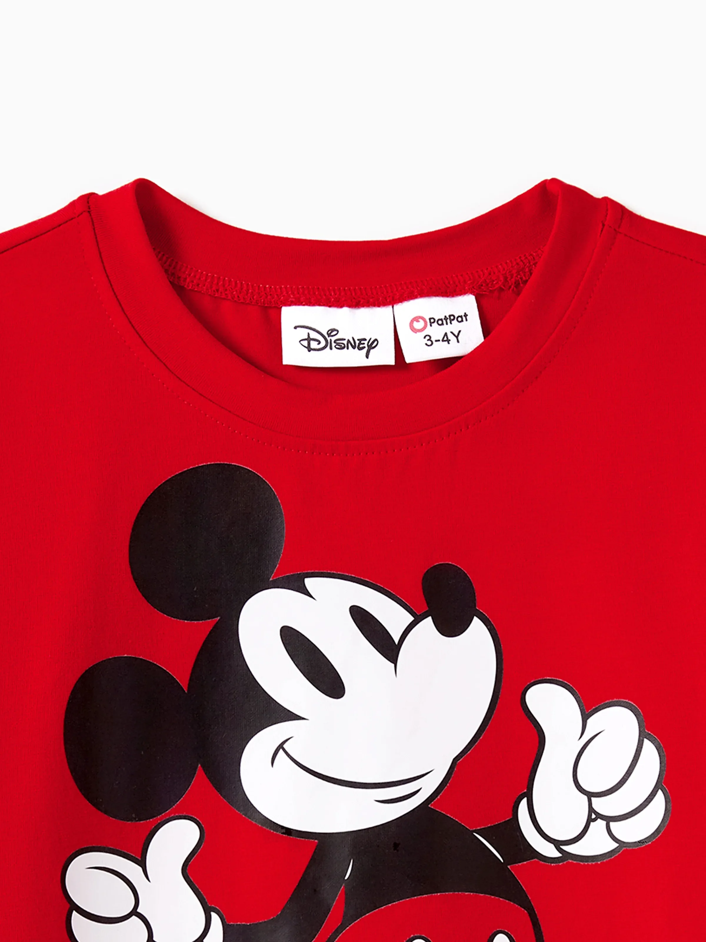 Disney Mickey and Friends Family Matching Funny Gesture Cotton T-shirt/Dress/Romper for Gift Red - Image 8