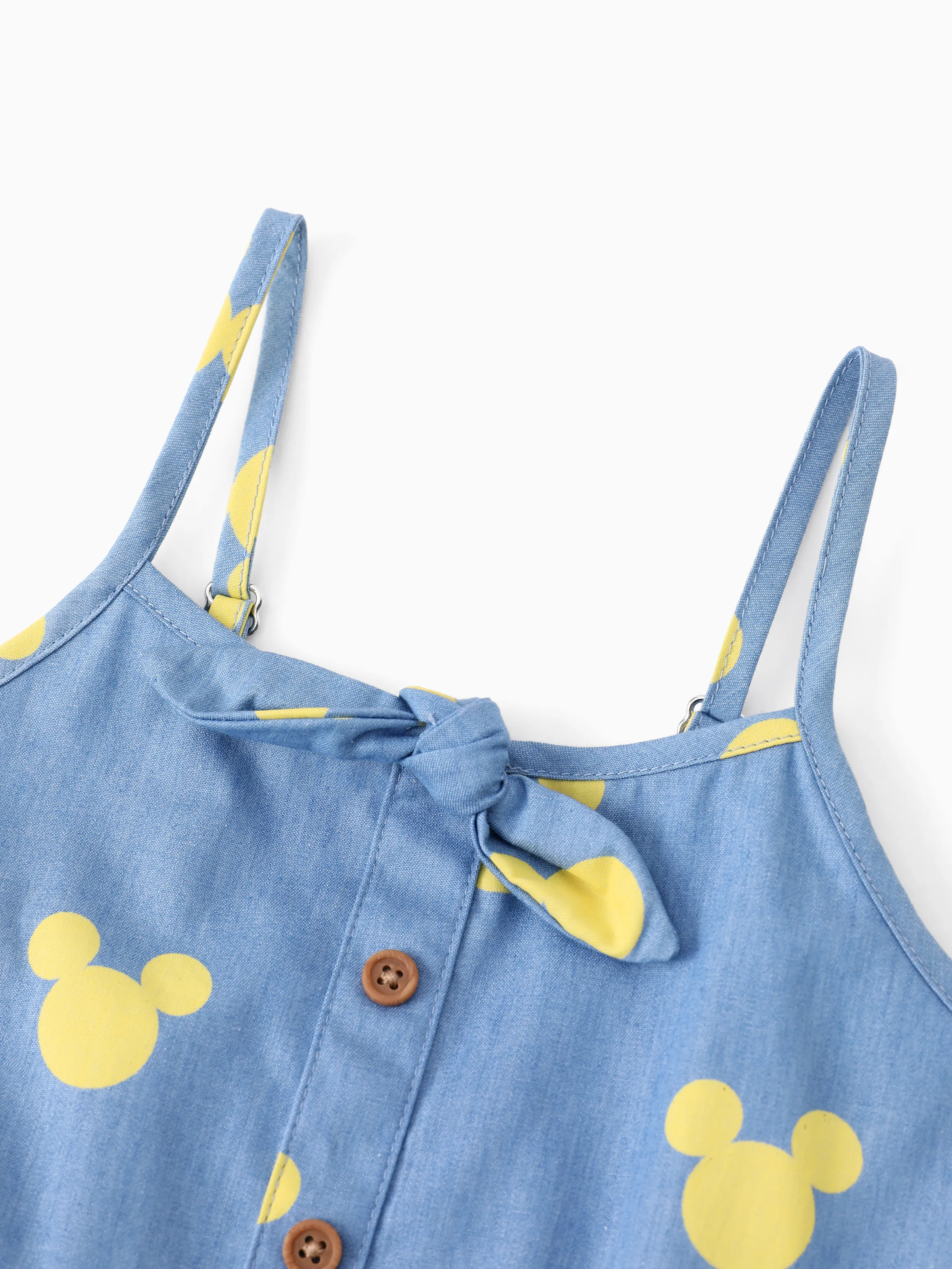 Disney Mickey and Friends Family matching Mickey Mouse Allover Print Denim Dresse/Jumpsuit/T-shirt Blue - Image 9