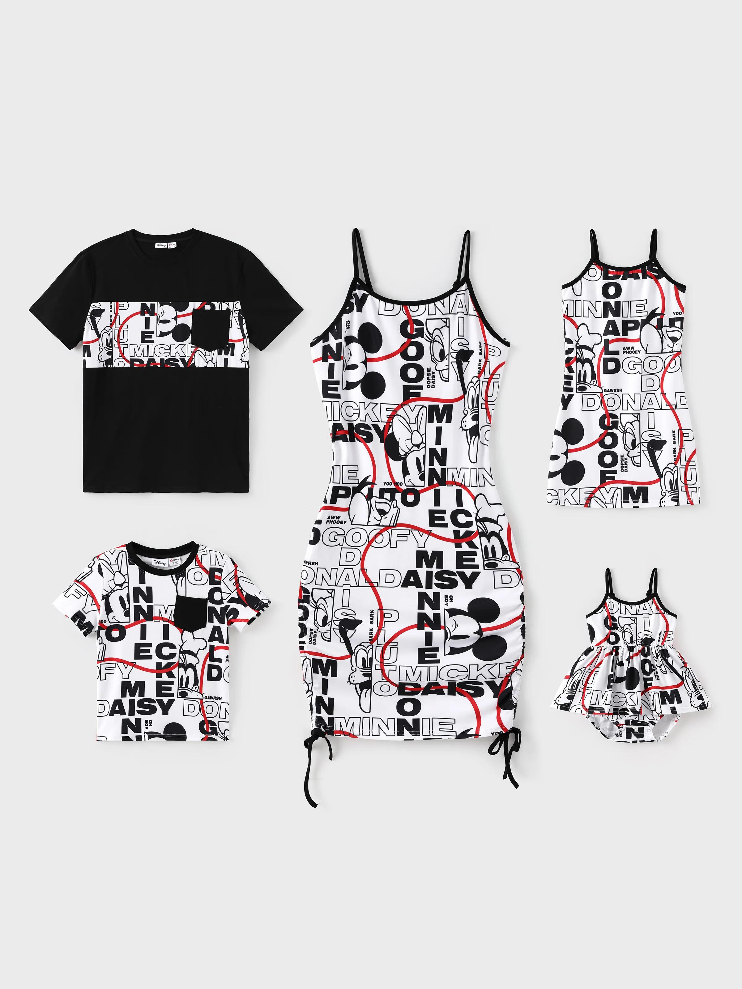 Disney Mickey and Friends Mommy & me Graffiti Casual Dress Black - Image 2
