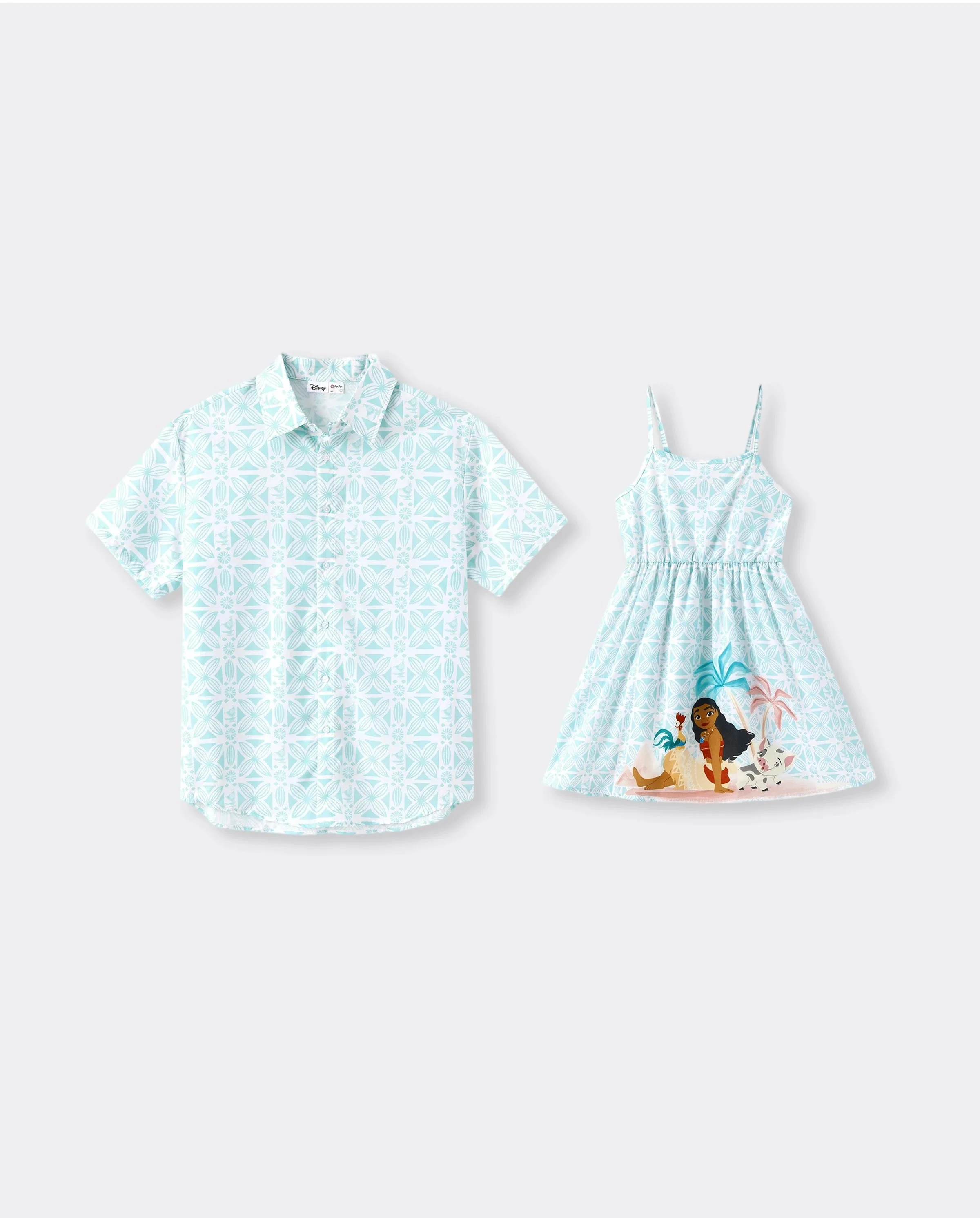 Disney Princess Daddy & Daughter Moana Dress/Shirt Green