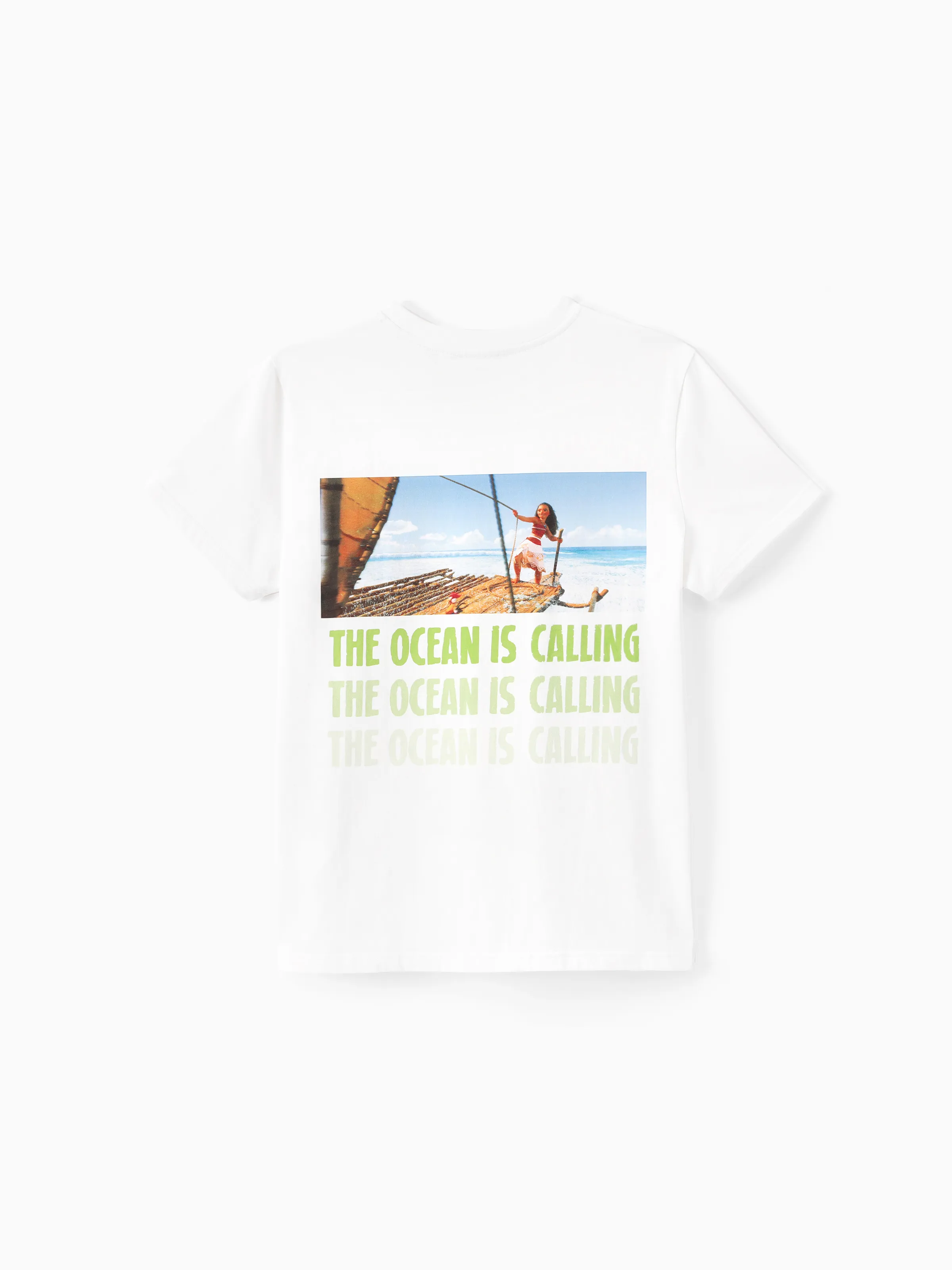 Disney Princess Moana Family Matching "The Ocean Is Calling" Graphic T-Shirts for Vacation & Everyday Fun White - Image 4
