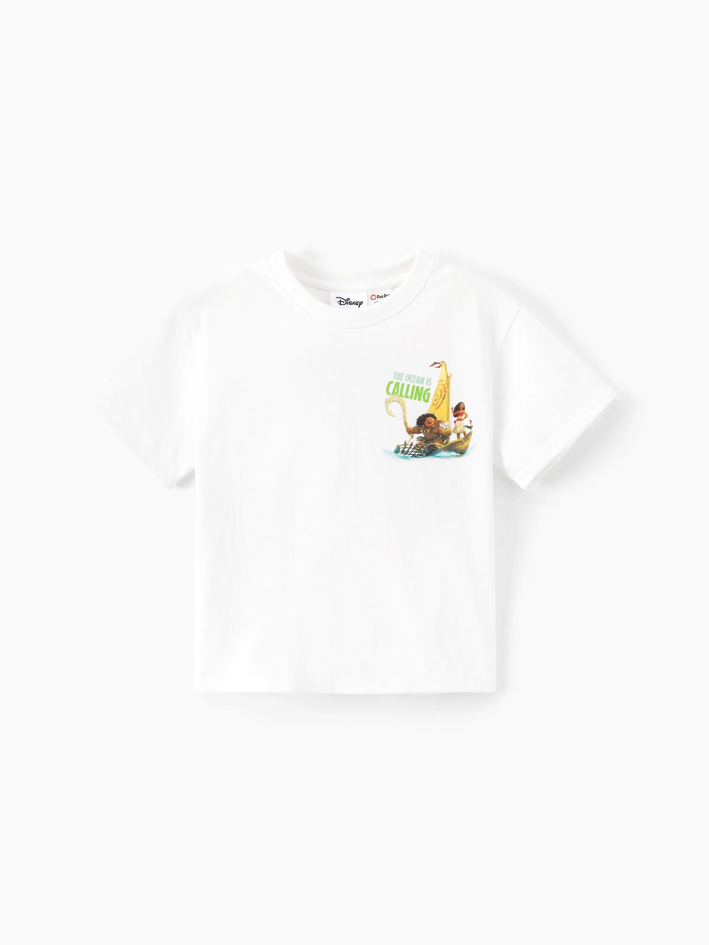 Disney Princess Moana Family Matching "The Ocean Is Calling" Graphic T-Shirts for Vacation & Everyday Fun White - Image 8