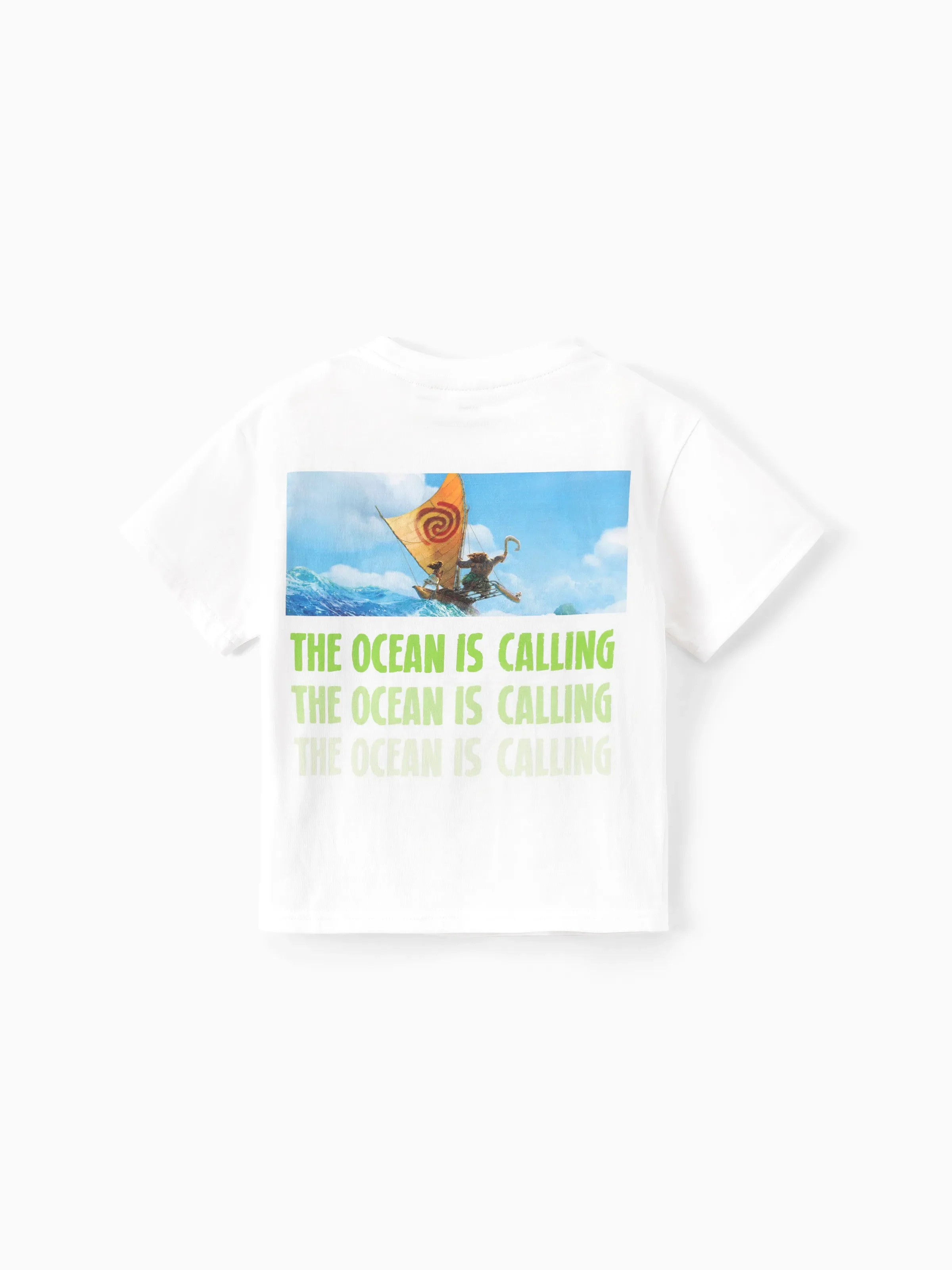 Disney Princess Moana Family Matching "The Ocean Is Calling" Graphic T-Shirts for Vacation & Everyday Fun White - Image 9
