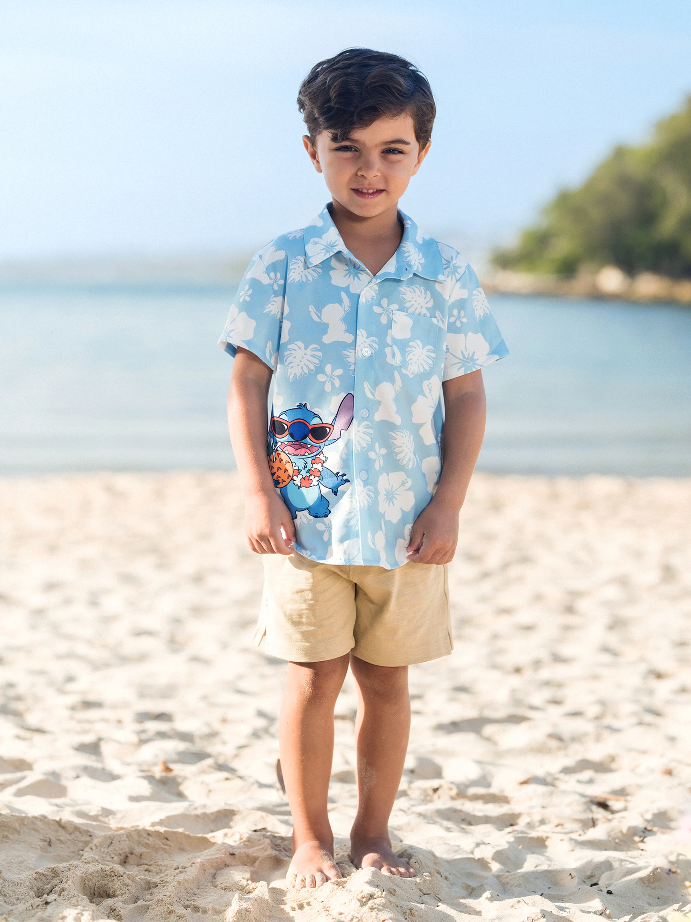 Disney Stitch Mommy & me Tropical Floral Jumpsuit/ Dress/ Shirt Light Blue - Image 17