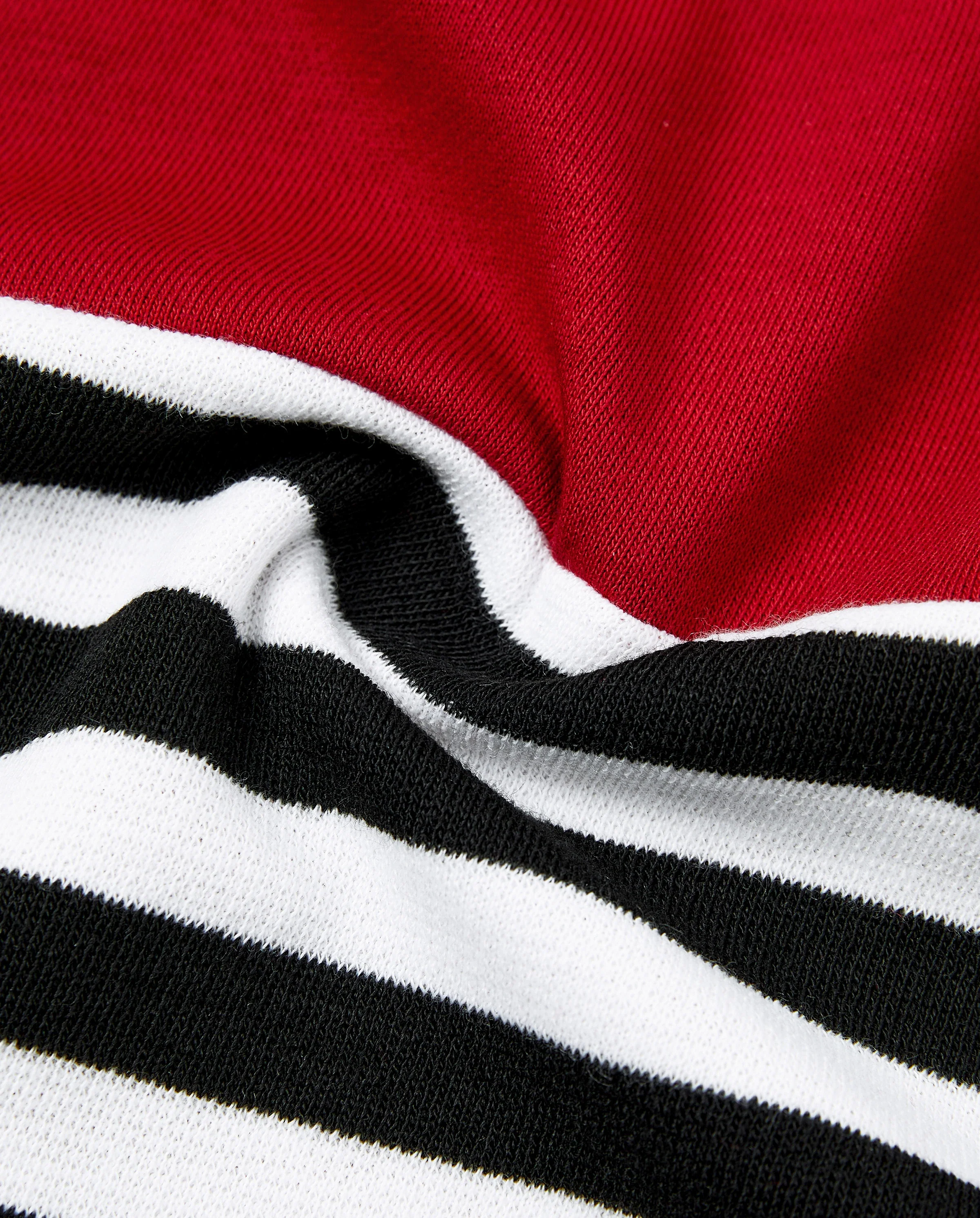 Family Matching Casual Color-block Stripes Print Long Sleeve Hooded Tops Color block - Image 6
