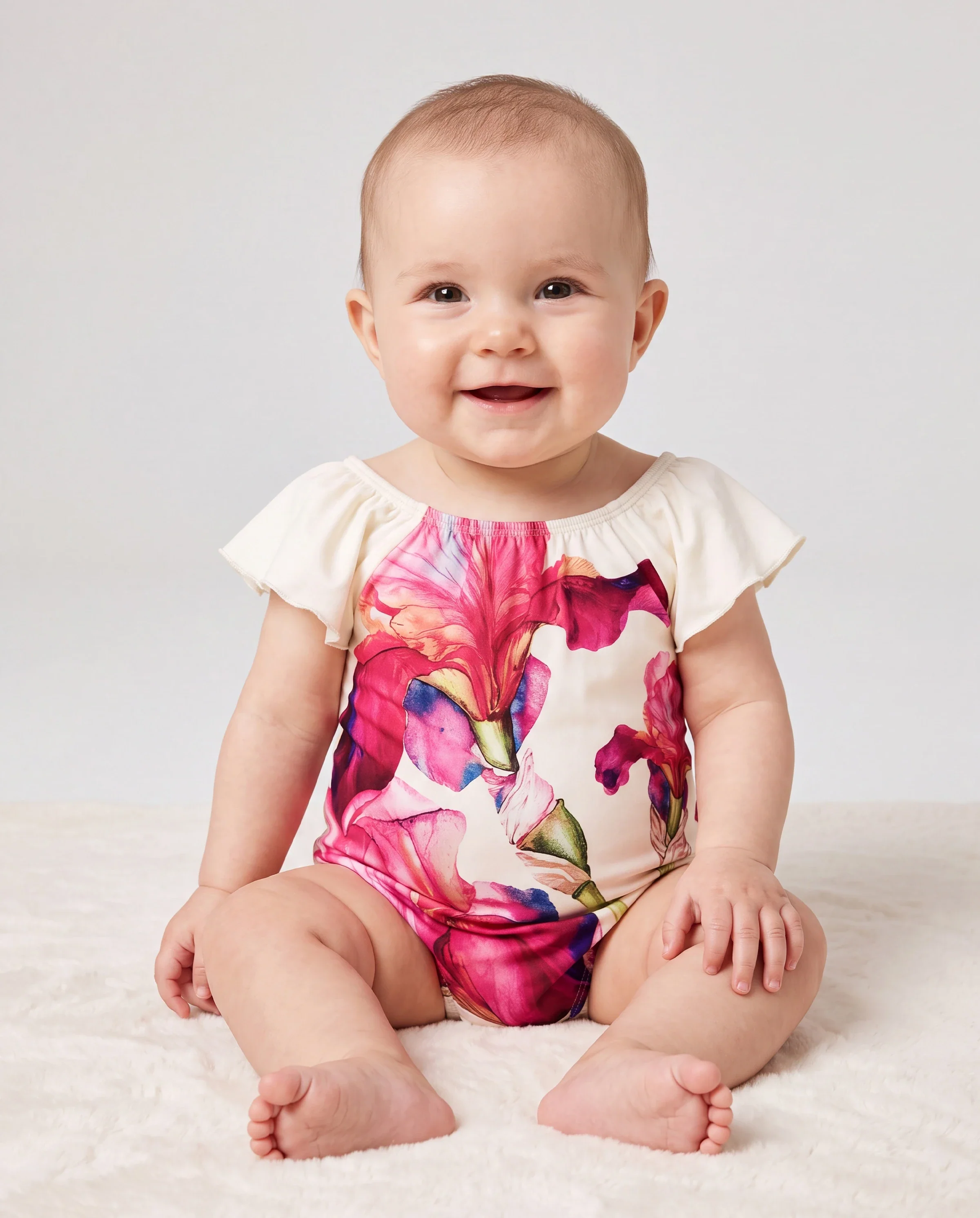 Family Matching Casual Outfit Floral Print T-shirt or Halter Dress Summer Set for Vacation Apricot - Image 4