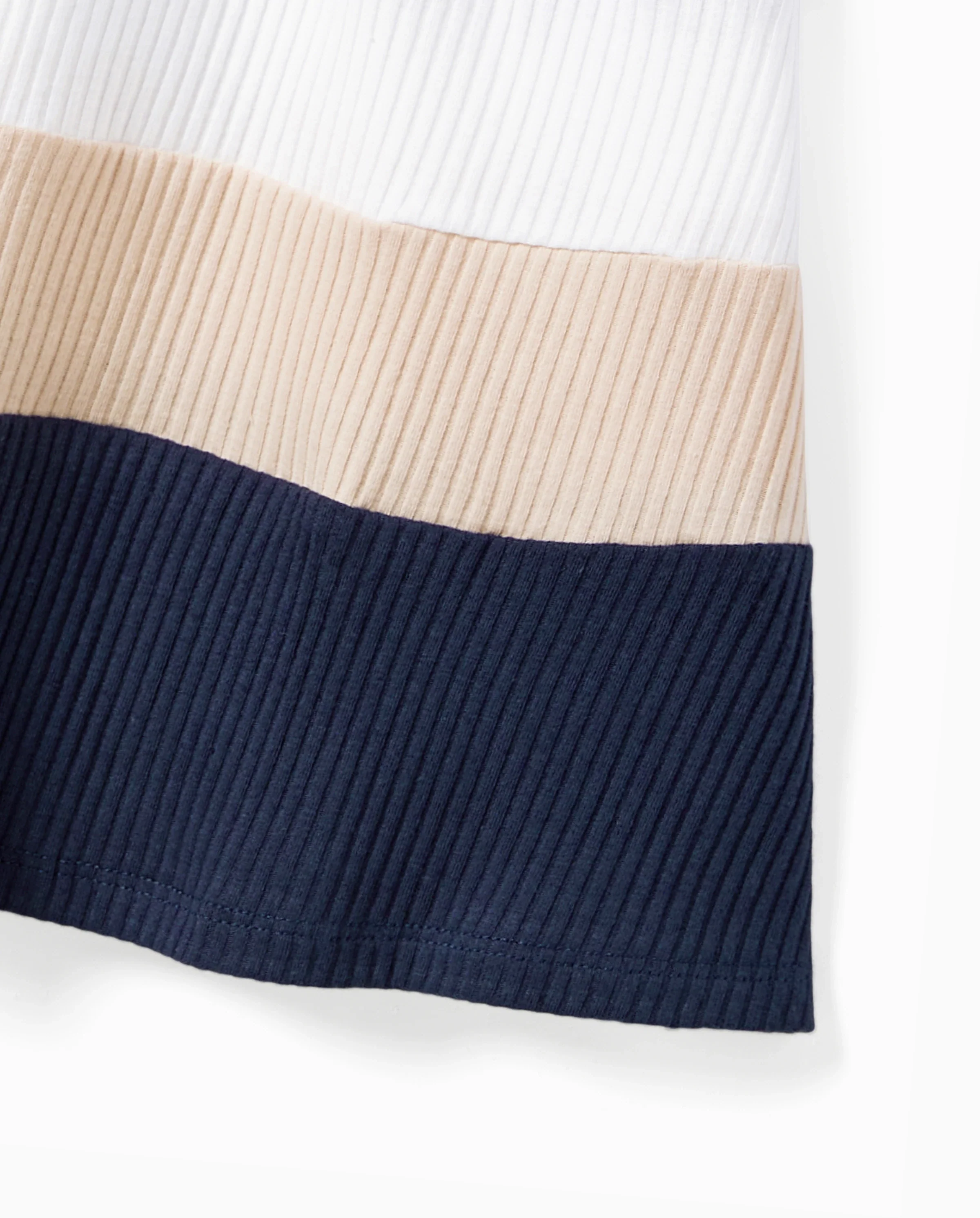 Family Matching Color-Block Knit Long-Sleeved Dresses And Tops Sets Multi-color - Image 9
