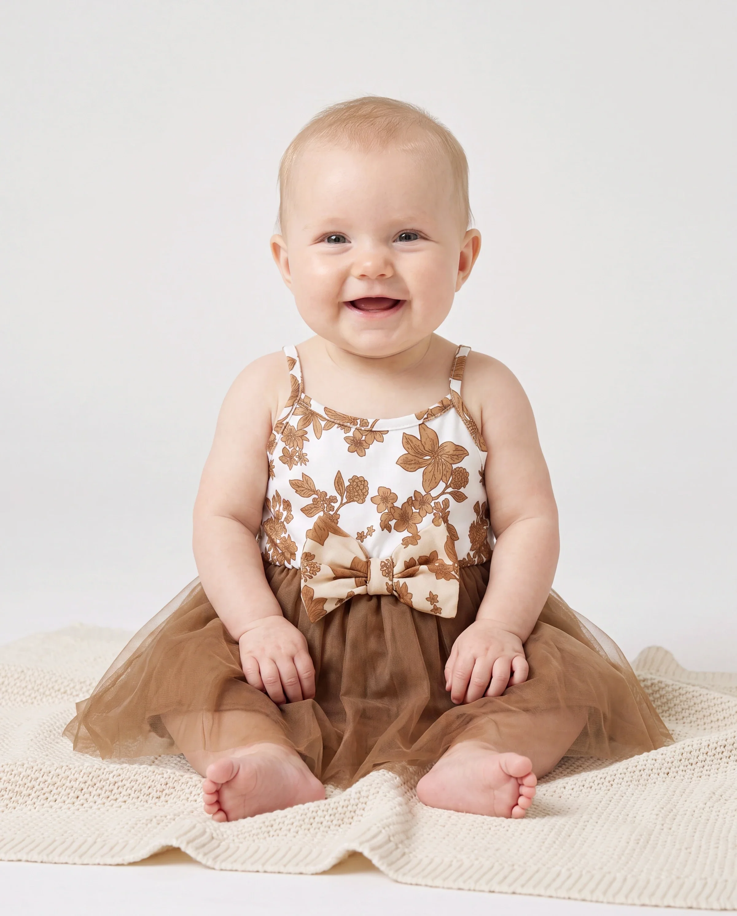 Family Matching Colorblock Cotton Tee or Flora Print Strap Body-con Dress or Mesh Splicing Dress Khaki - Image 4