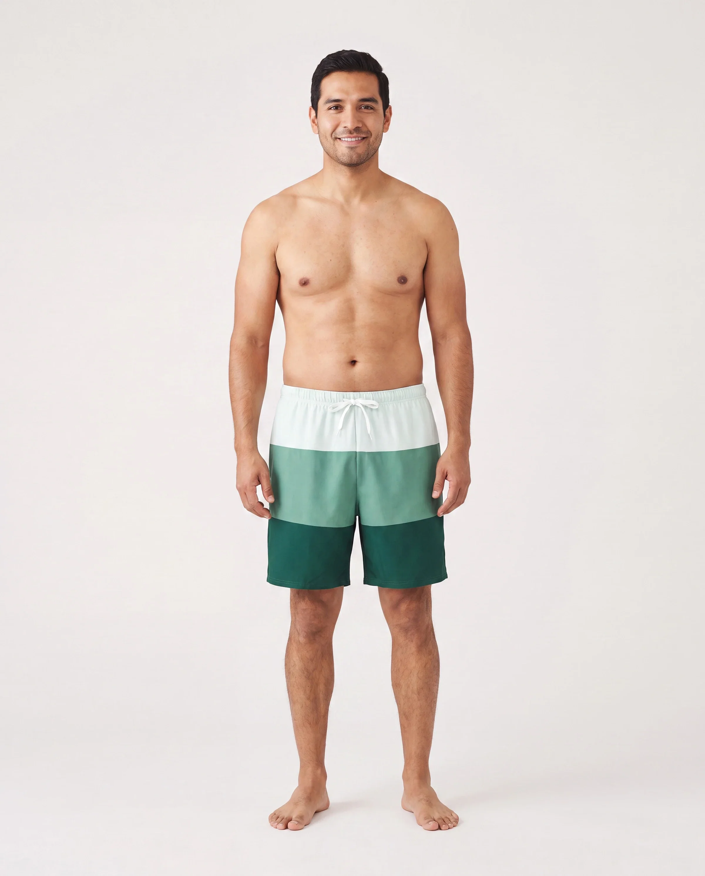 Family Matching Colorblock Swim Trunks or Wrap Side V-Neck Swimsuit MultiColour - Image 5