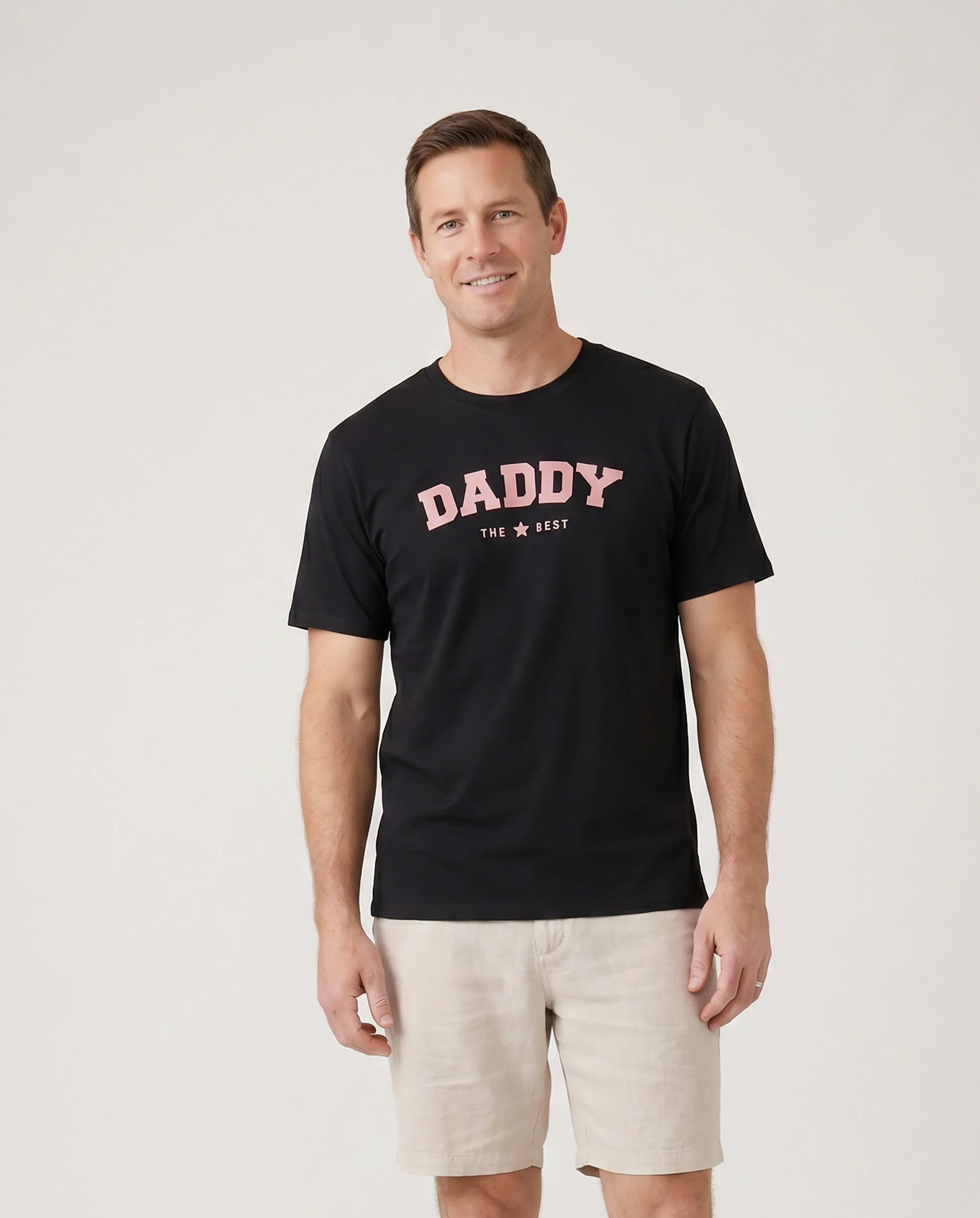 Family Matching Cotton T-Shirt & Dress Set Daddy / Mini Print Black Tee for Dad and boy, Floral Print splicing Dress for Mom, girl and Baby, Perfect for Summer Family Outings Black - Image 6