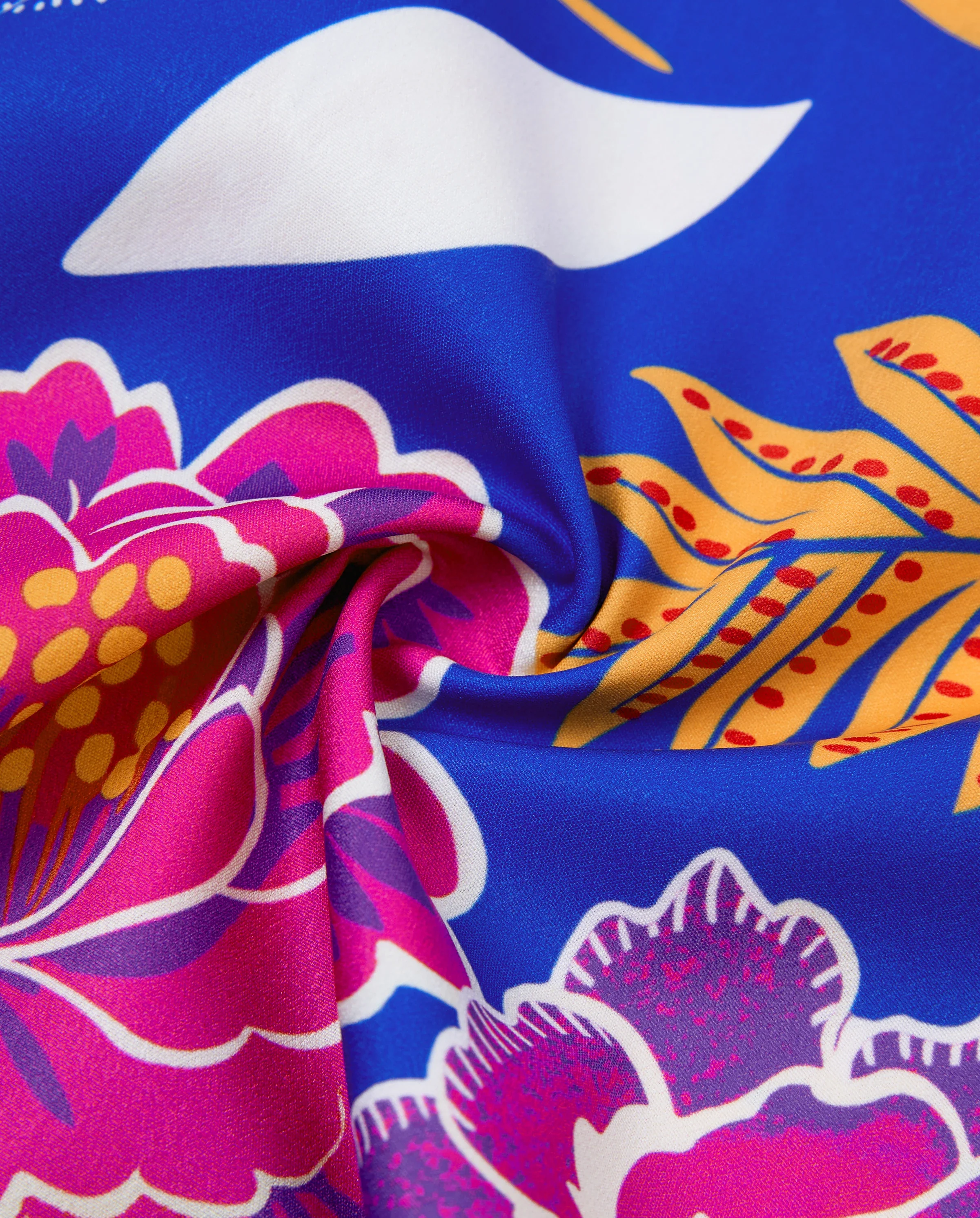 Family Matching Hawaiian Outfits Tropical Floral Print Vacation Clothes Strap Belted Dress or Short-sleeve Shirts Summer Beachwear Set Navy - Image 7