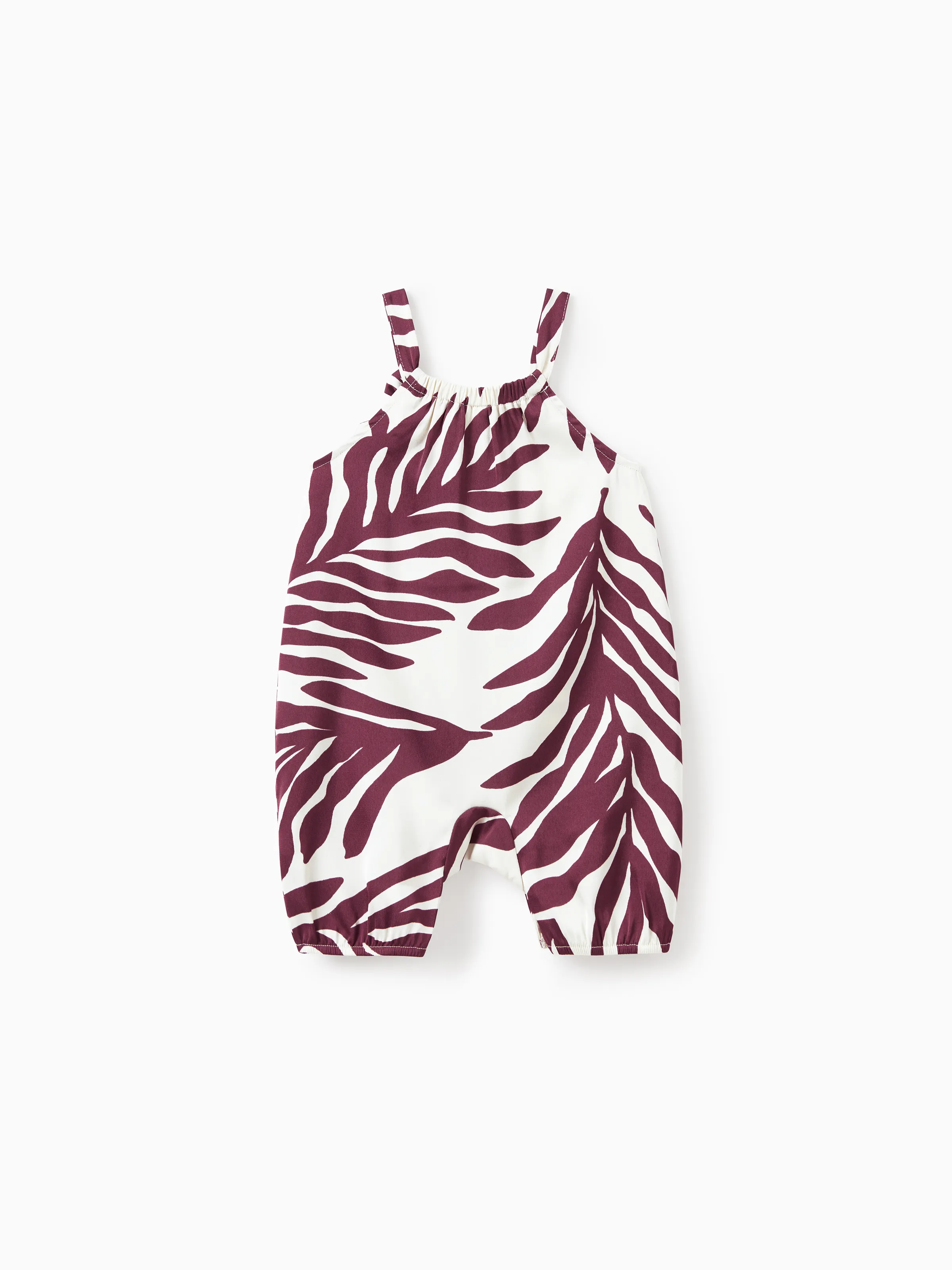 Family Matching Outfits Red Leaf Print Shirts and Strap Belted Dress for Hawaii/Cruise/Resort/Casual Wear White - Image 14