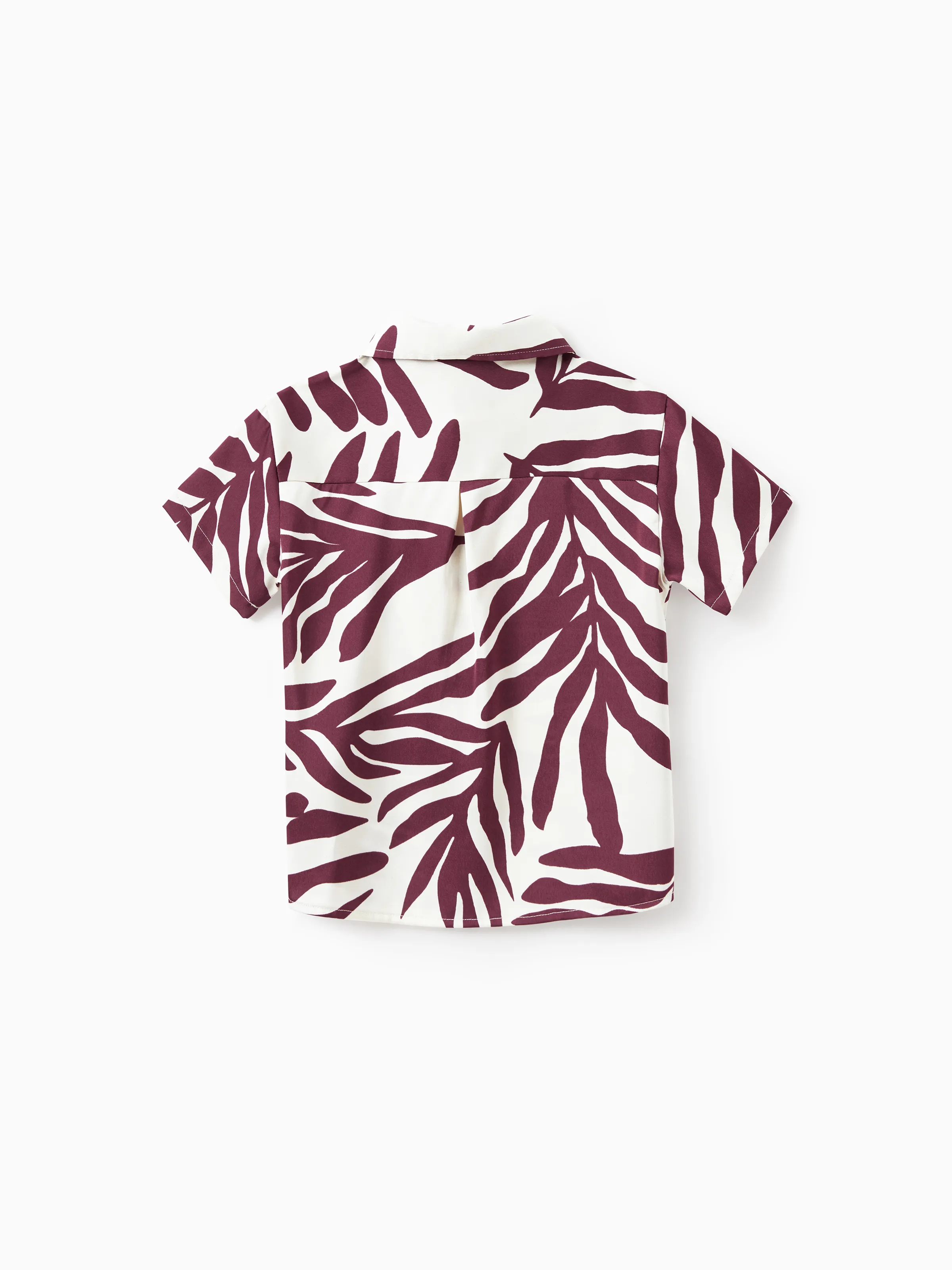 Family Matching Outfits Red Leaf Print Shirts and Strap Belted Dress for Hawaii/Cruise/Resort/Casual Wear White - Image 19