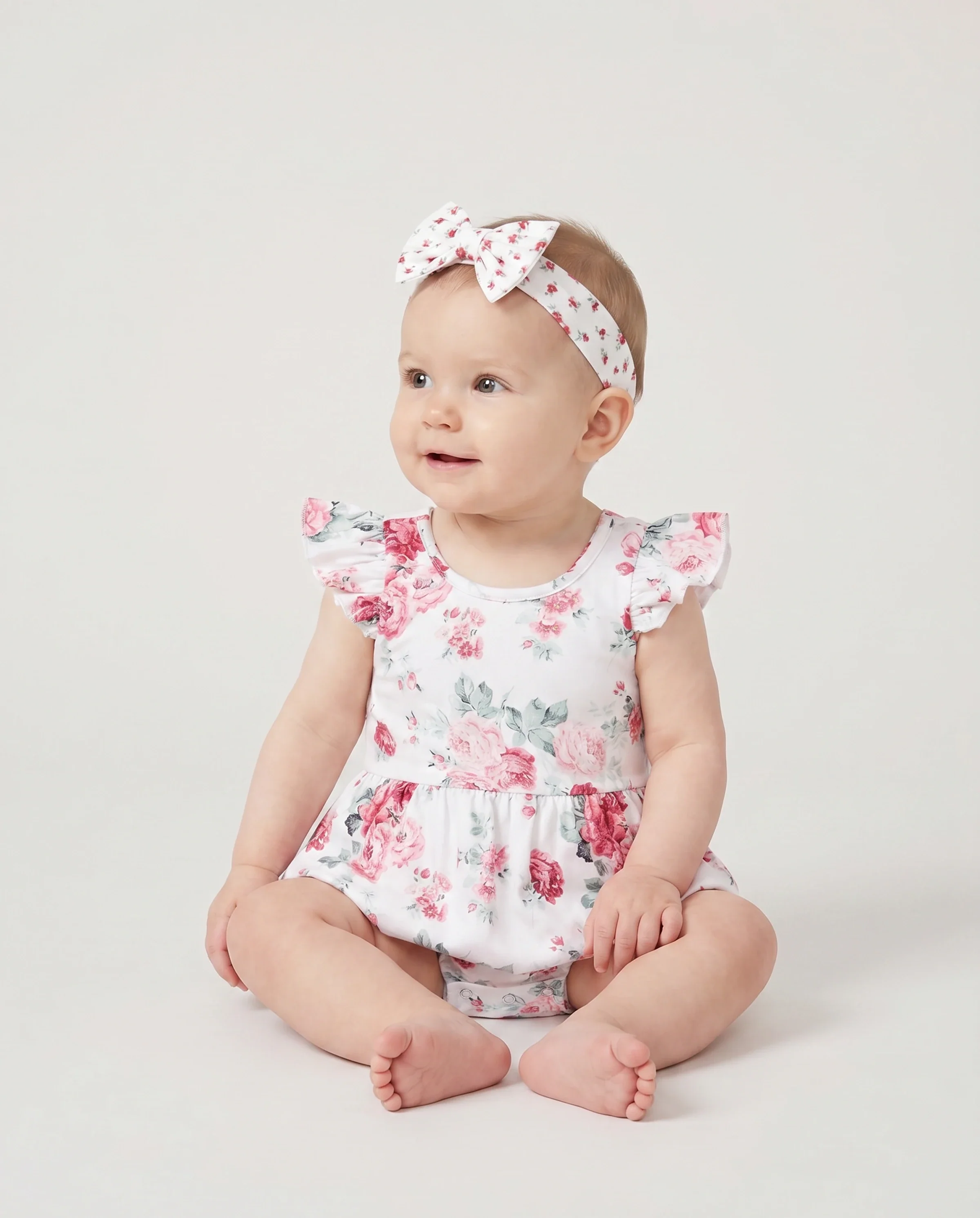 Family Matching Outfits Set Solid Color Short-sleeve Polo Collar Shirt or Flower Print Hollow out Dress Pink - Image 4