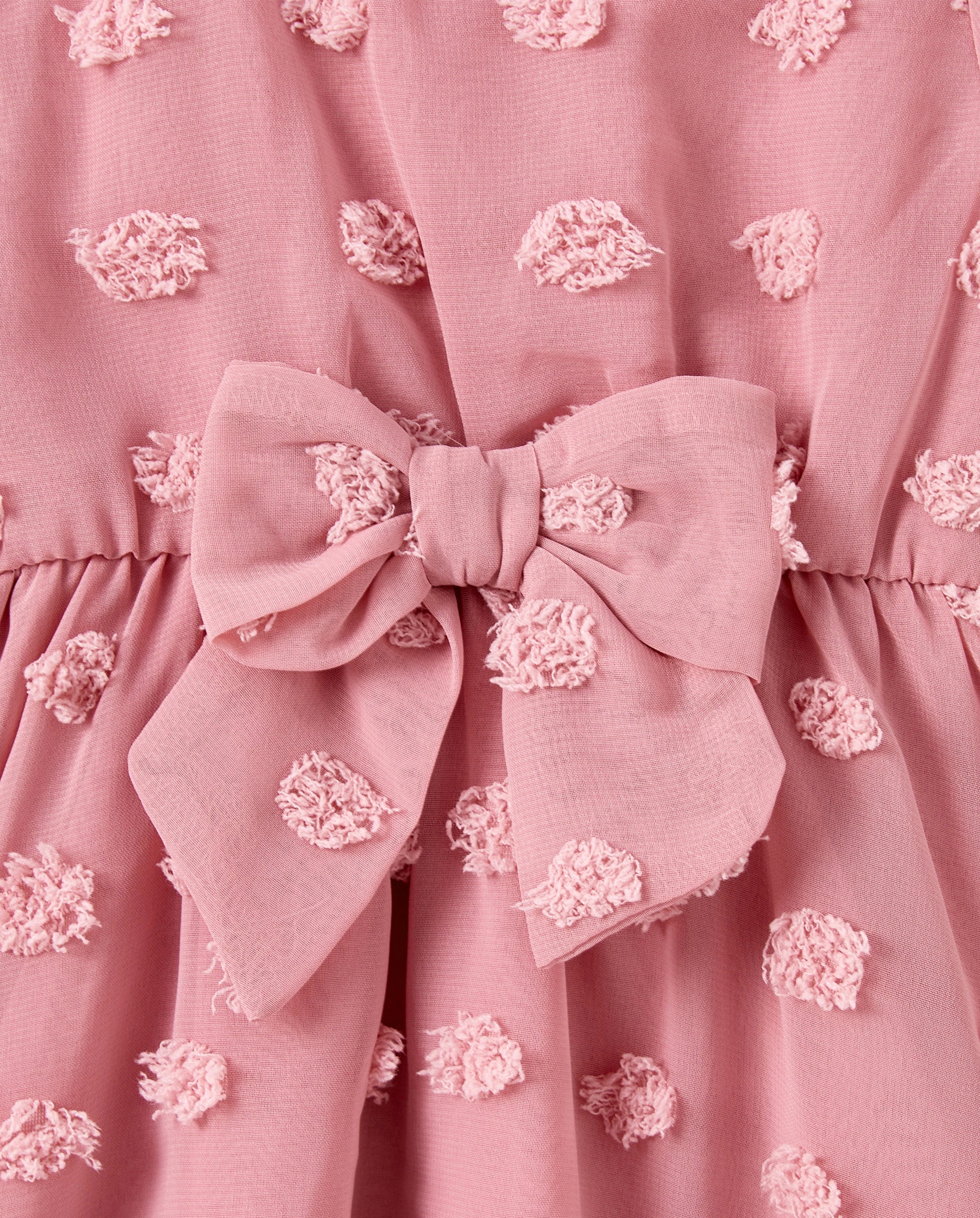 Family Matching Pink Set Solid Colorblock Polo collar Short-sleeve Shirt or Ruffle-sleeve Belted Dress Pink - Image 8