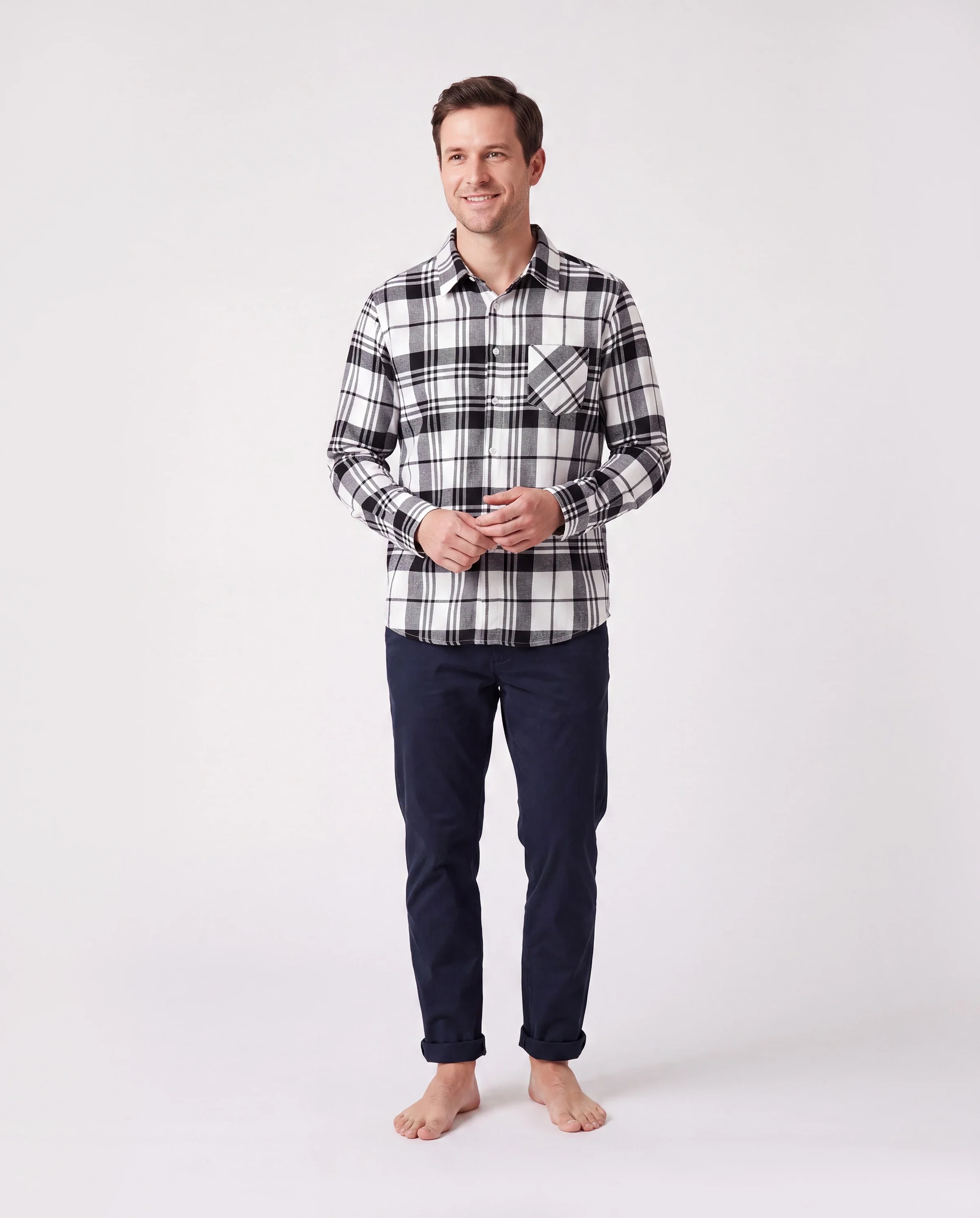 Family Matching Sets Black Plaid Shirt or Elegant Off-Shoulder Cross Front Tulle Mesh Dress Black - Image 5