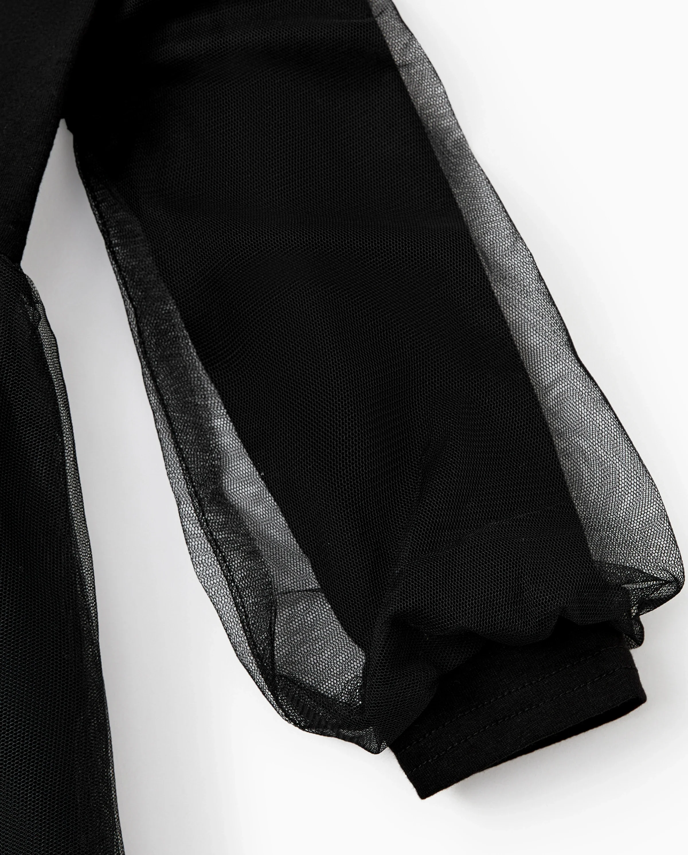 Family Matching Sets Black Plaid Shirt or Elegant Off-Shoulder Cross Front Tulle Mesh Dress Black - Image 8