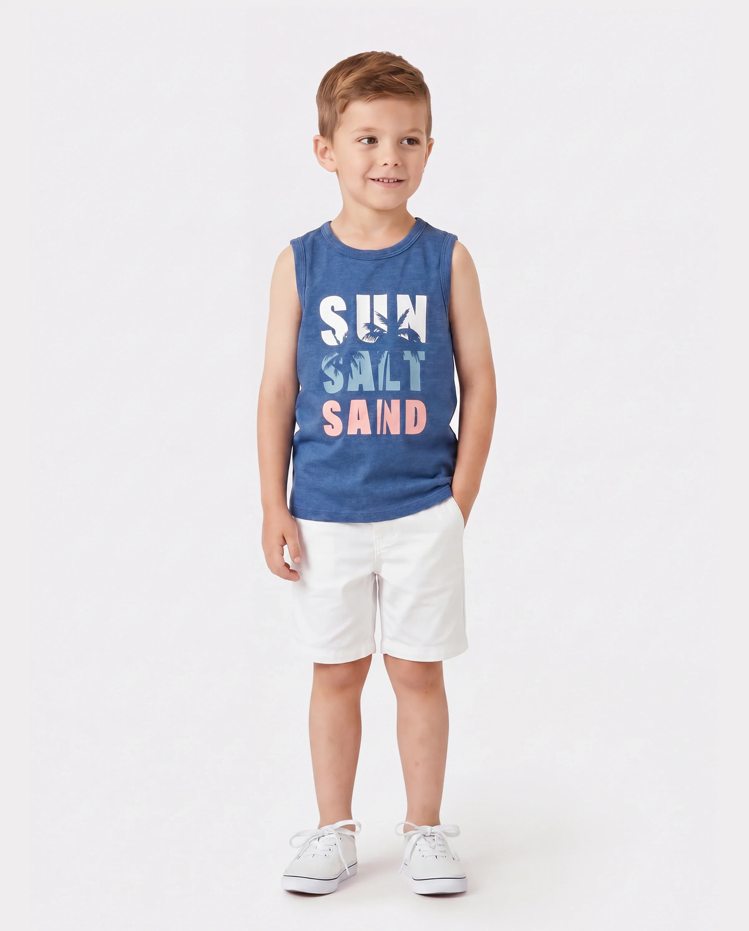 Family Matching Sets Blue Tank Top or Flowy A-Line Tank Dress with Pockets Blue - Image 5