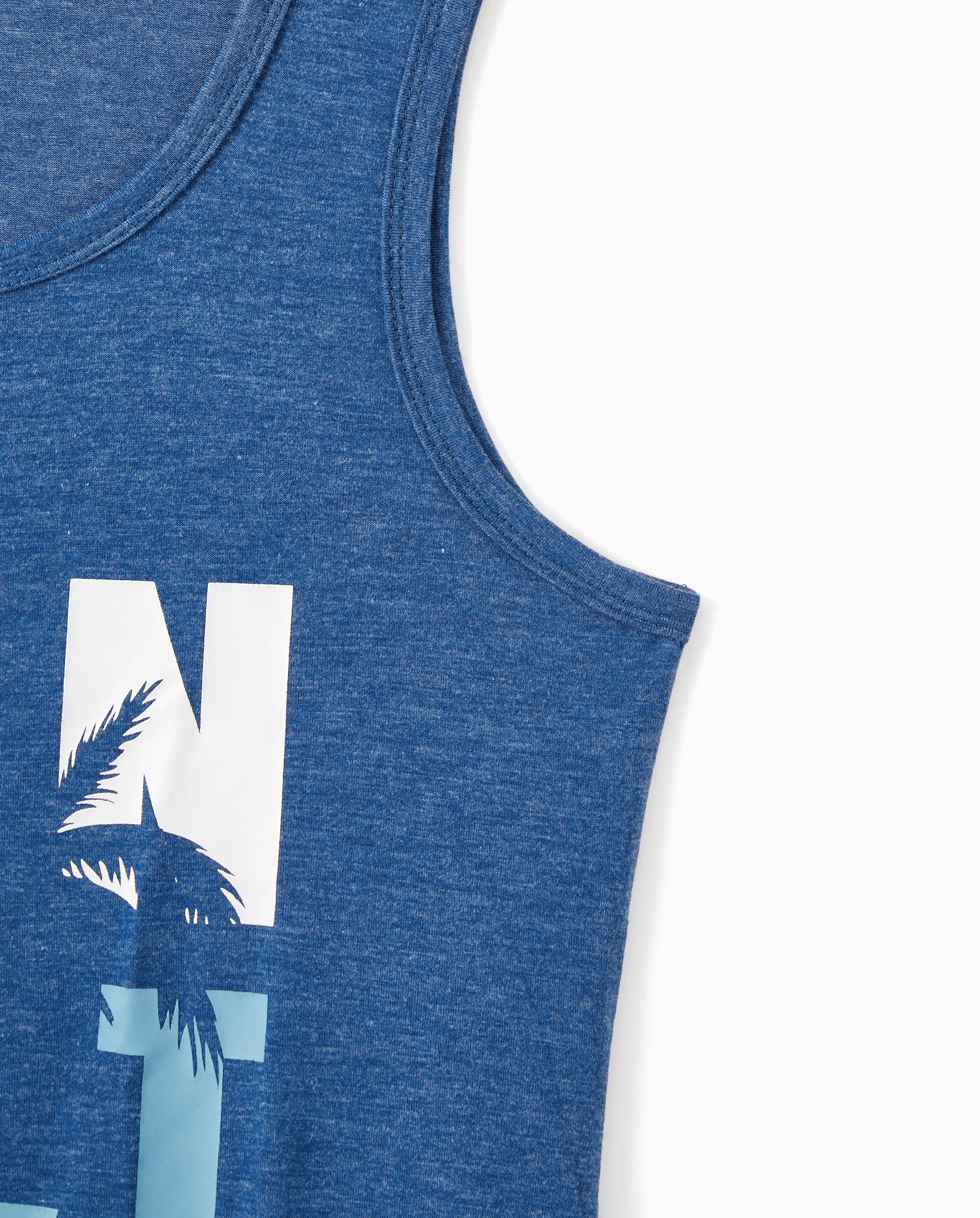 Family Matching Sets Blue Tank Top or Flowy A-Line Tank Dress with Pockets Blue - Image 9