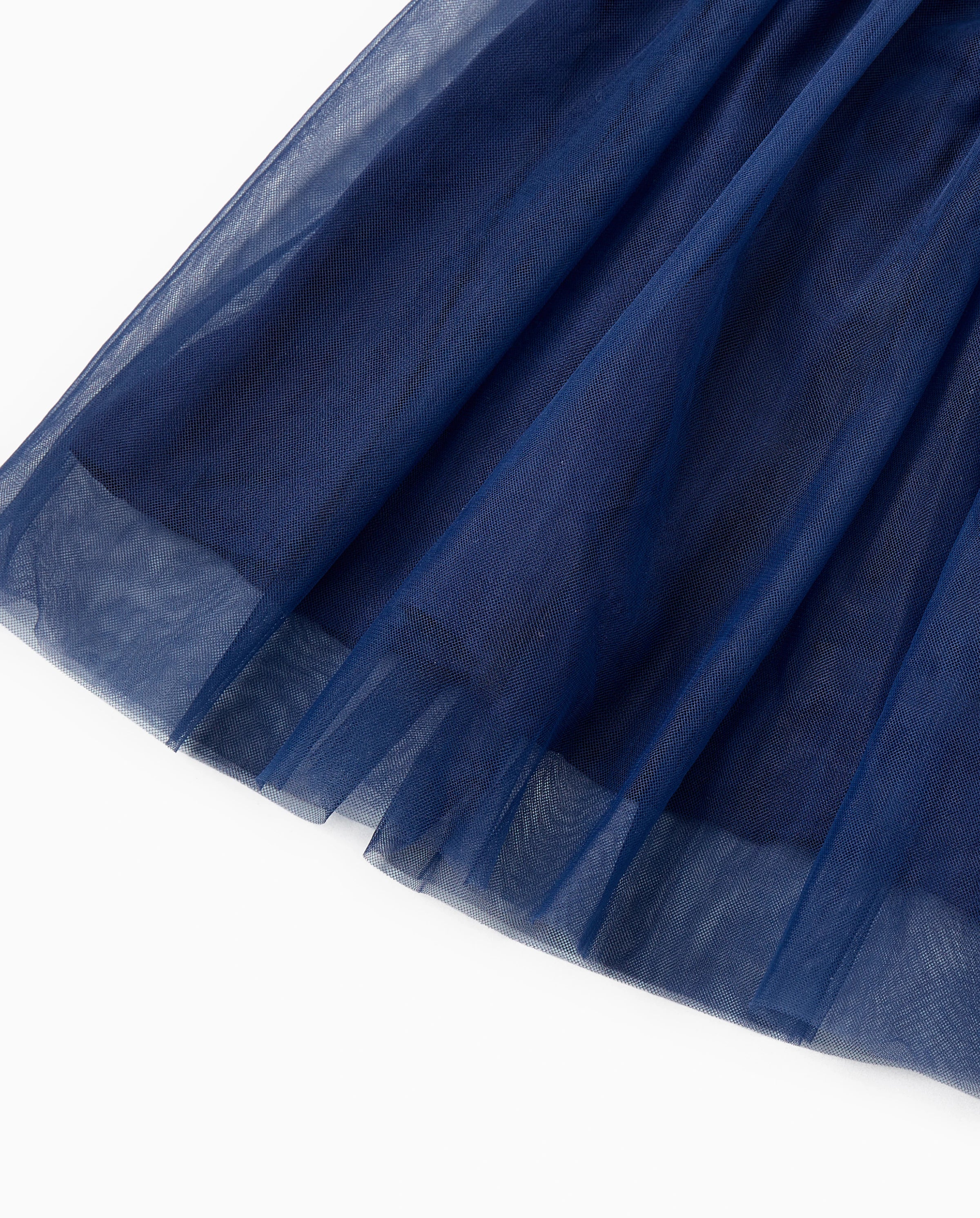 Family Matching Sets Plaid Long Sleeves Shirt or Elegant Shirred Bodice Puff Sleeves Tulle Mesh Dress royalblue - Image 9