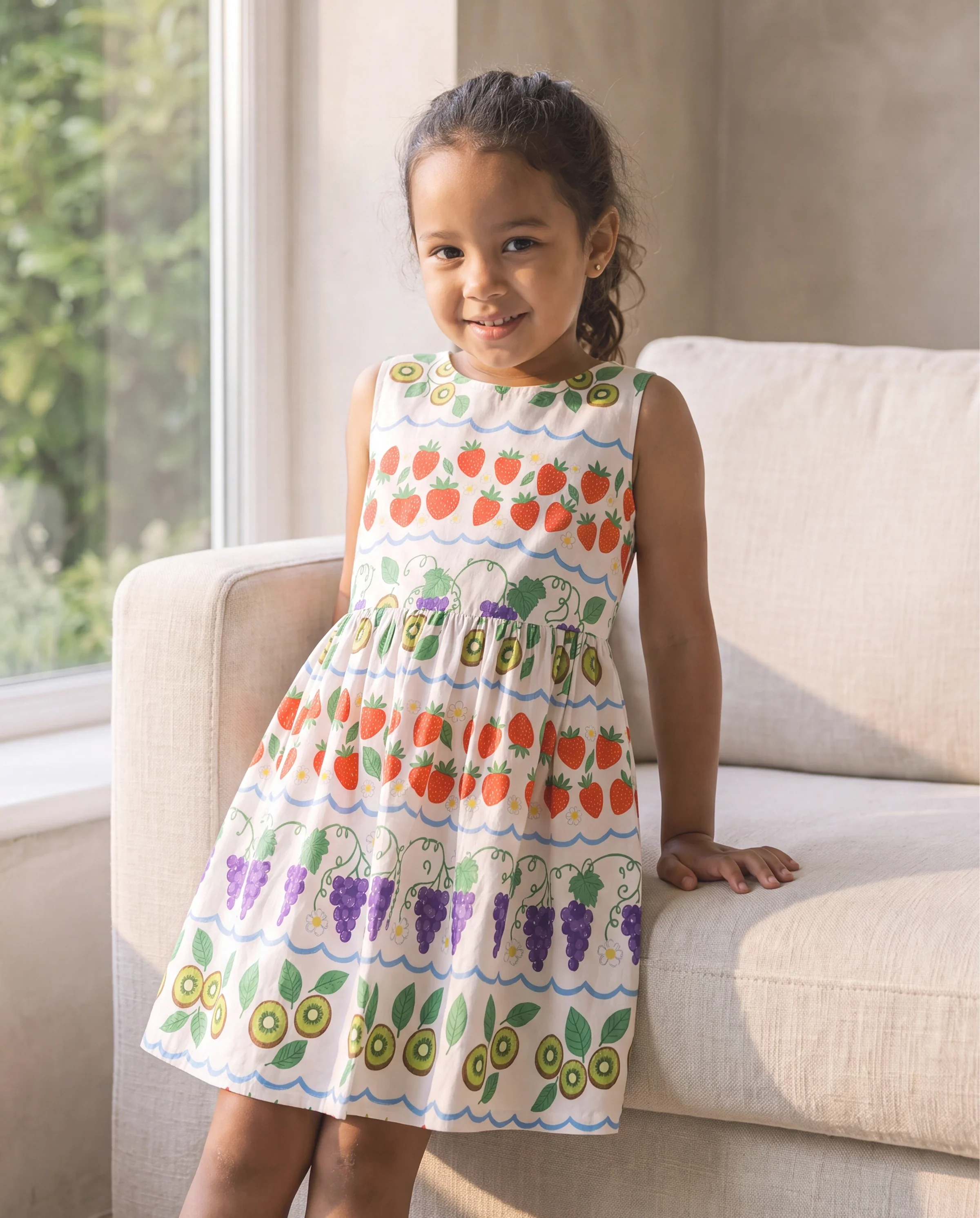 Fresh Market Toddler Girl Fruit Crossback Dress Multi-color - Image 6