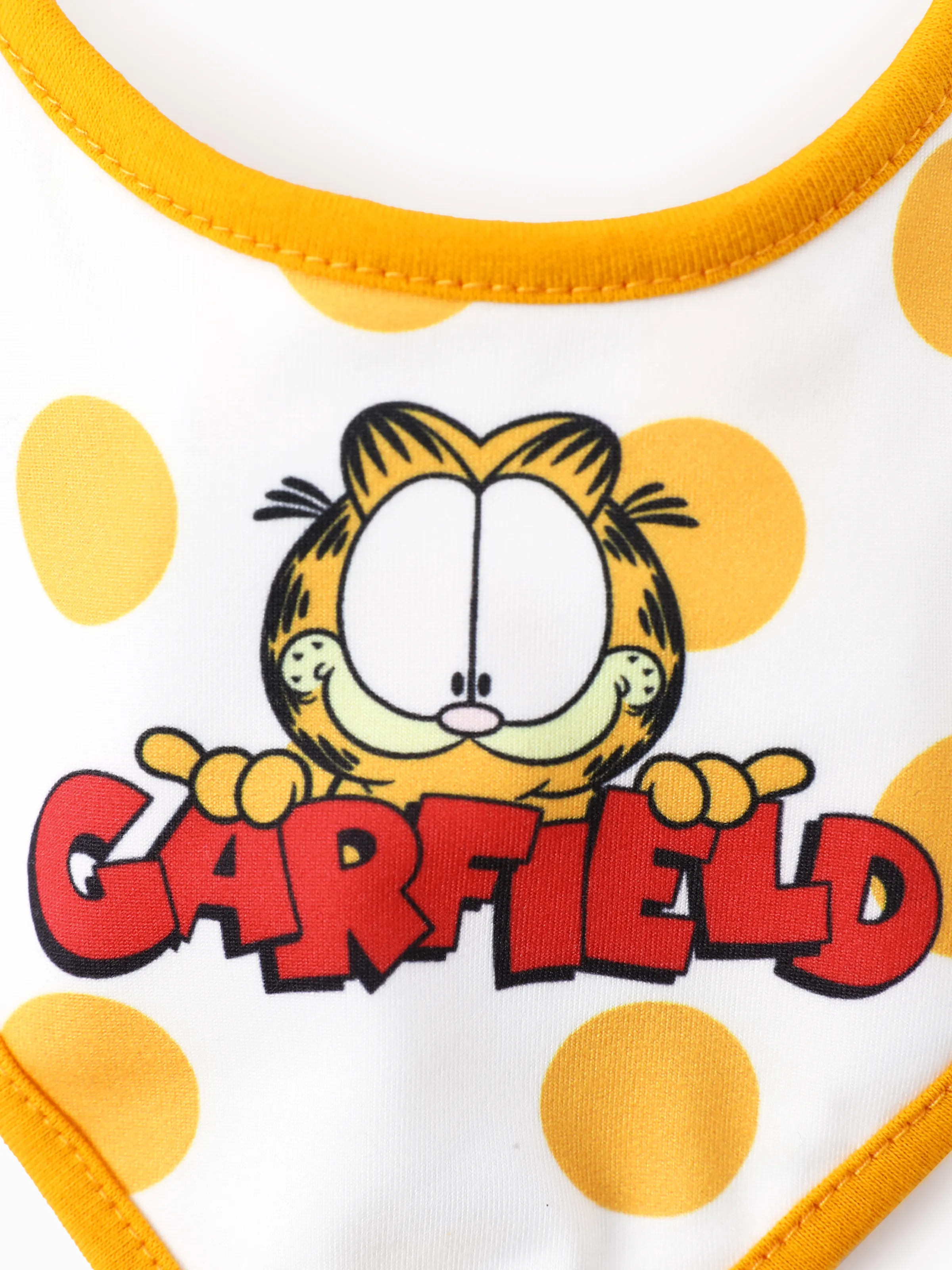 Garfield Baby Boy/Girl 2pcs Polka Dot Long-sleeve Jumpsuit with Drool Bibs Set
Yellow - Image 7