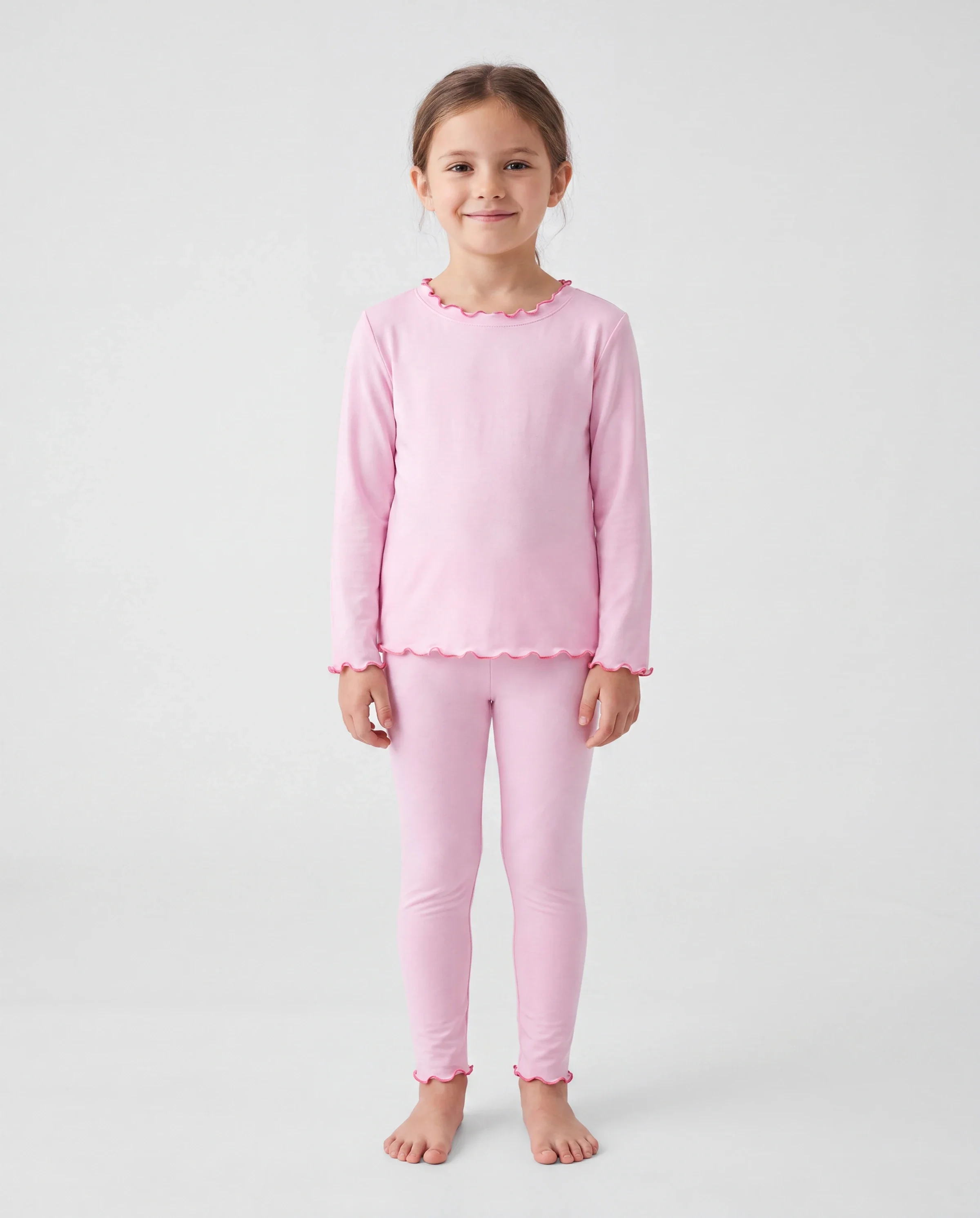 Halloween Pajama Set 2-piece Modal Pajamas With Childlike Print for Toddler / Kids ( Snug-Fitting ) Pink - Image 2