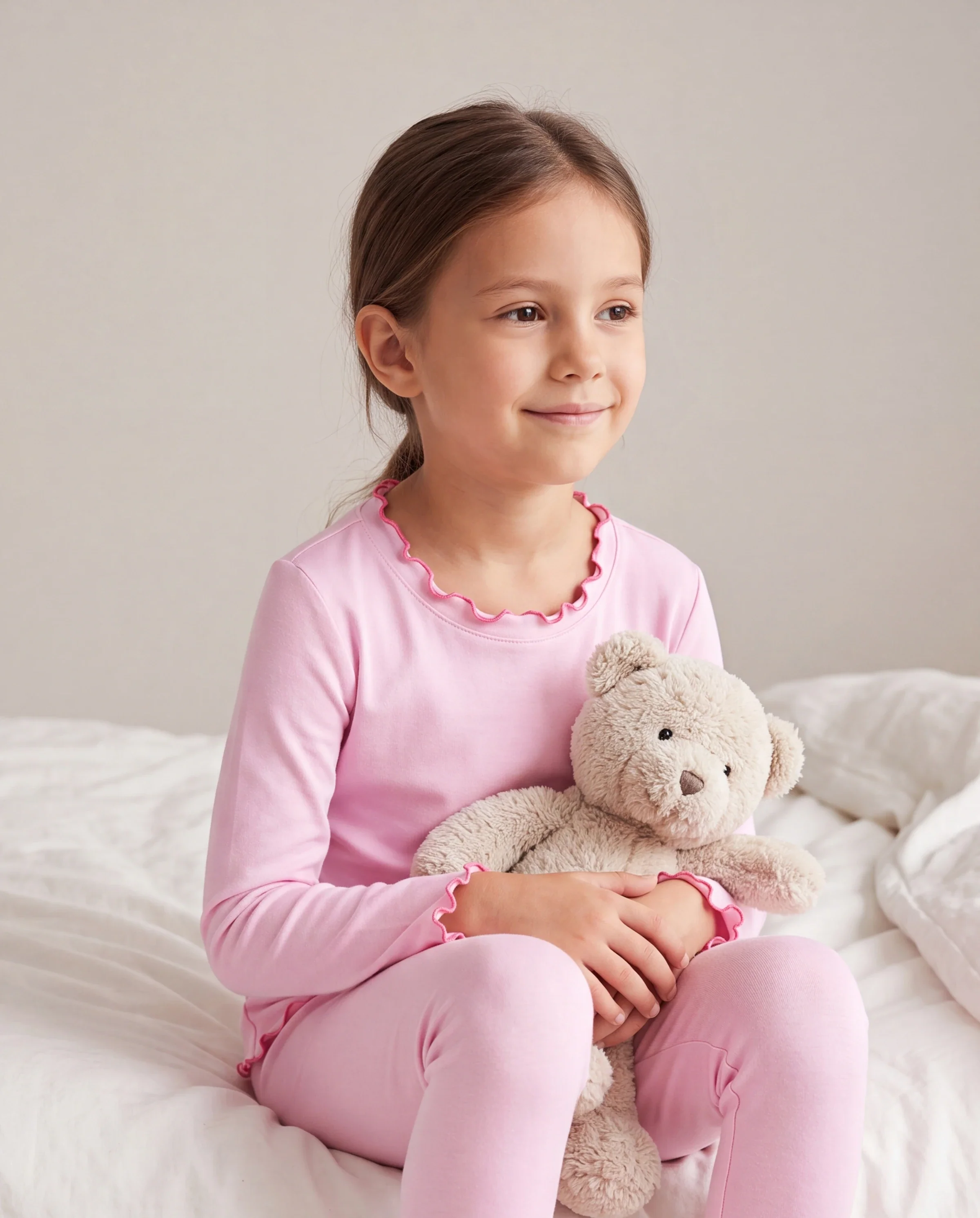 Halloween Pajama Set 2-piece Modal Pajamas With Childlike Print for Toddler / Kids ( Snug-Fitting ) Pink - Image 3