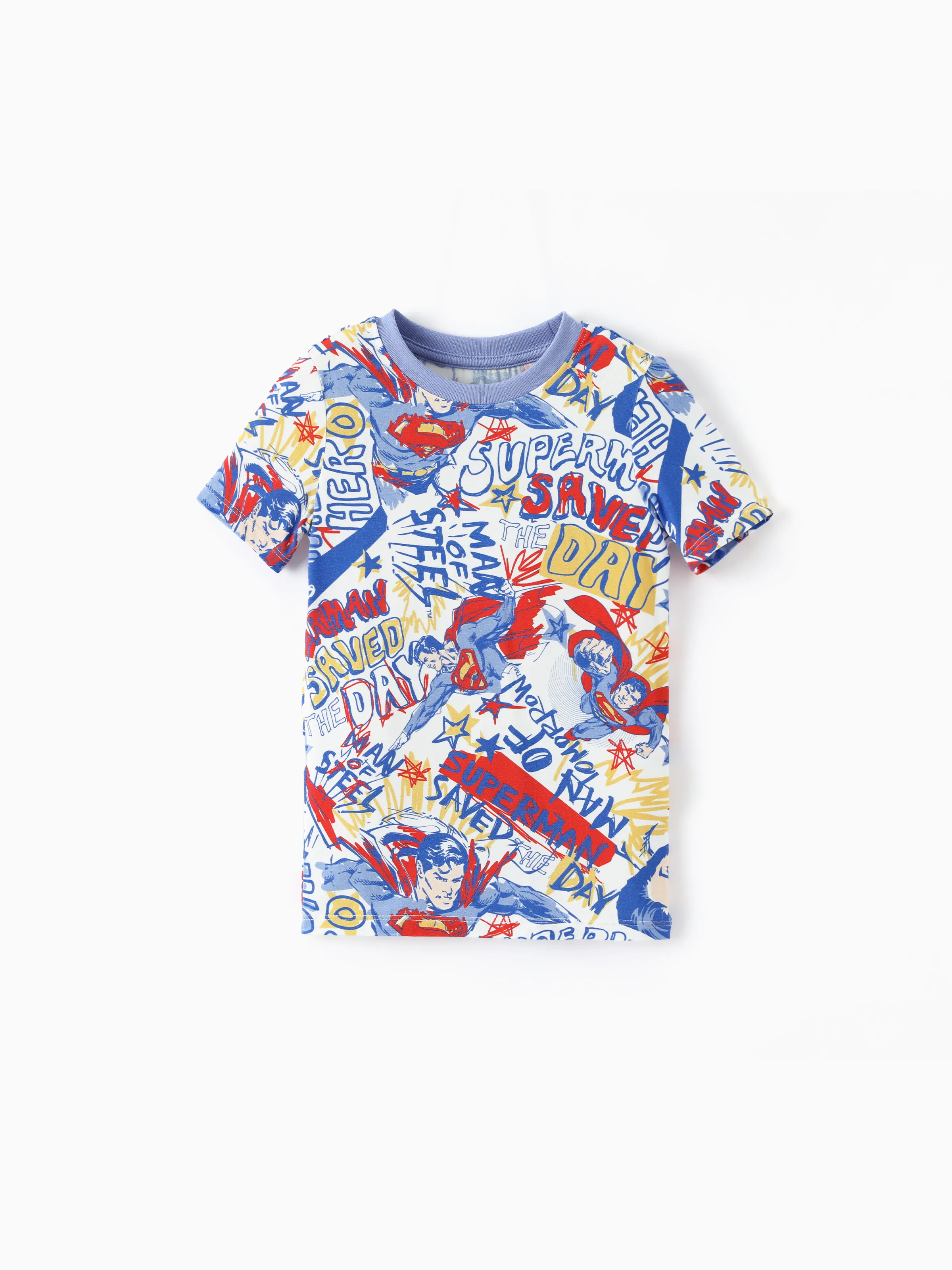 Justice League Toddler/Kid Boy Bamboo Superman 2pcs Pajamas Set Blue - Image 4
