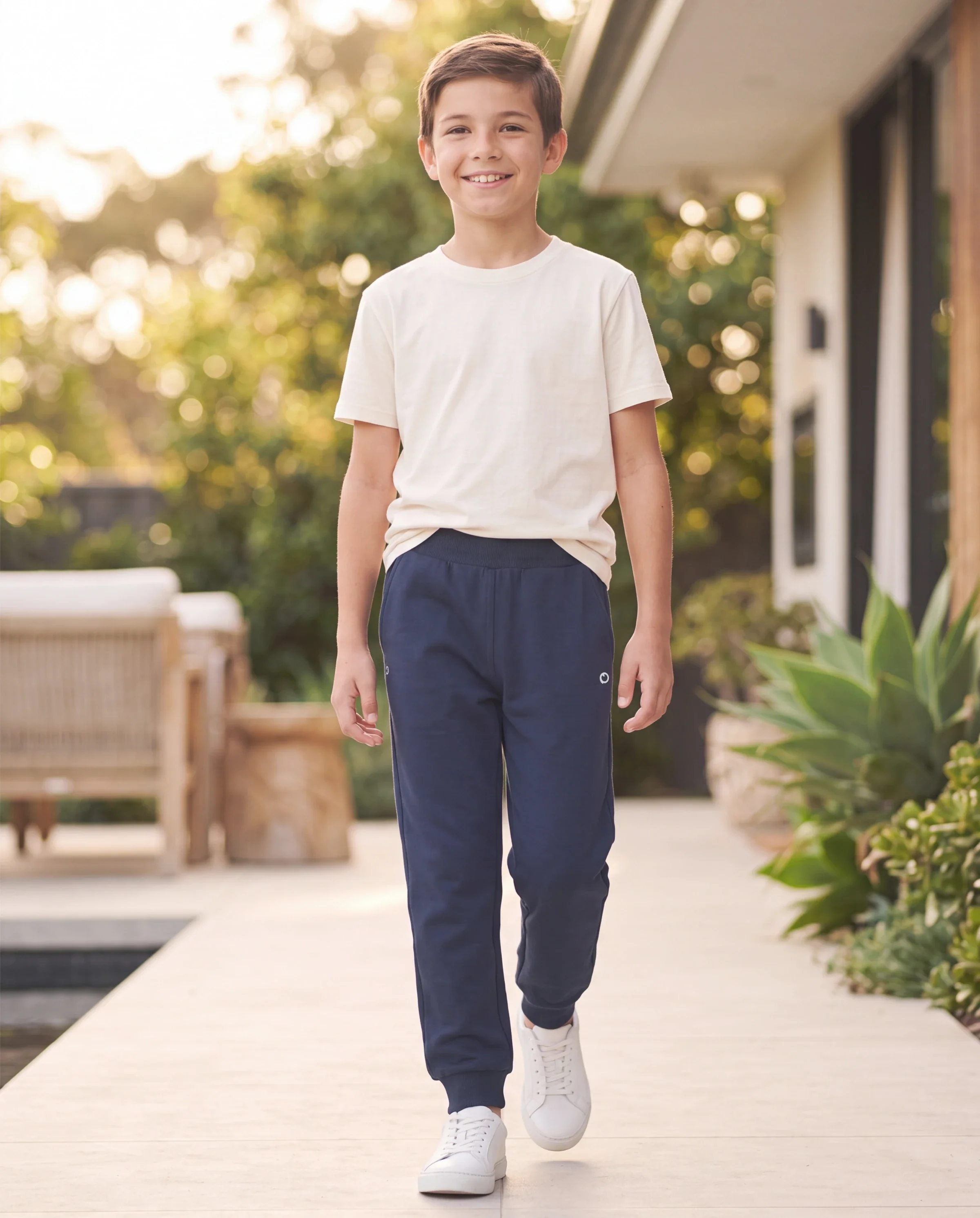 kids fleece lined jogger pants with reflective print and pockets warm breathable and moisture wicking sweatpants for boys and girls deep blue - Image 6